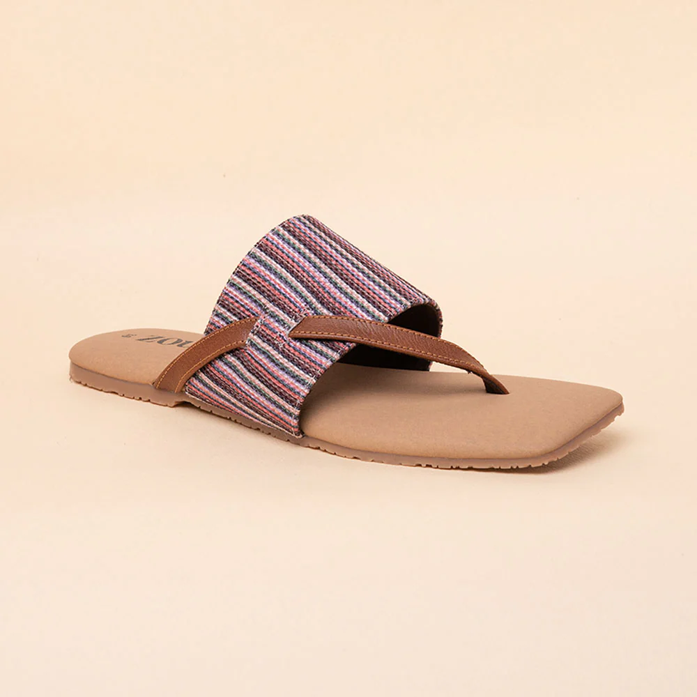 Rohtang Stripes Side Toe Flats - Image 6