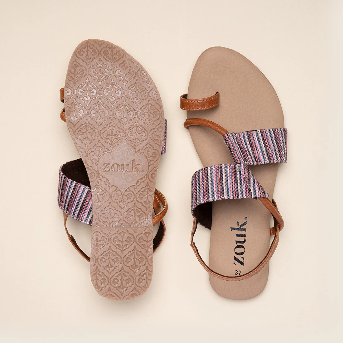 Rohtang Stripes Z Toe Chappals - Image 2