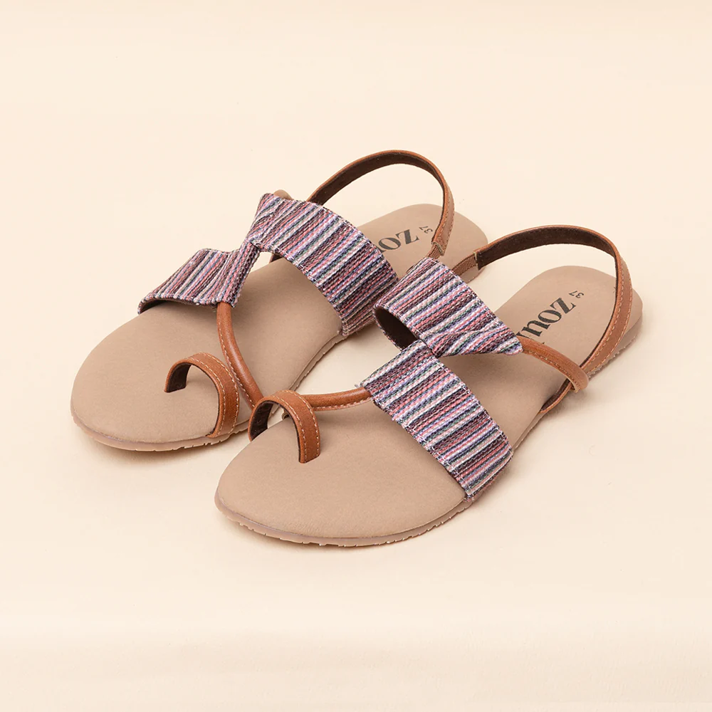 Rohtang Stripes Z Toe Chappals - Image 4