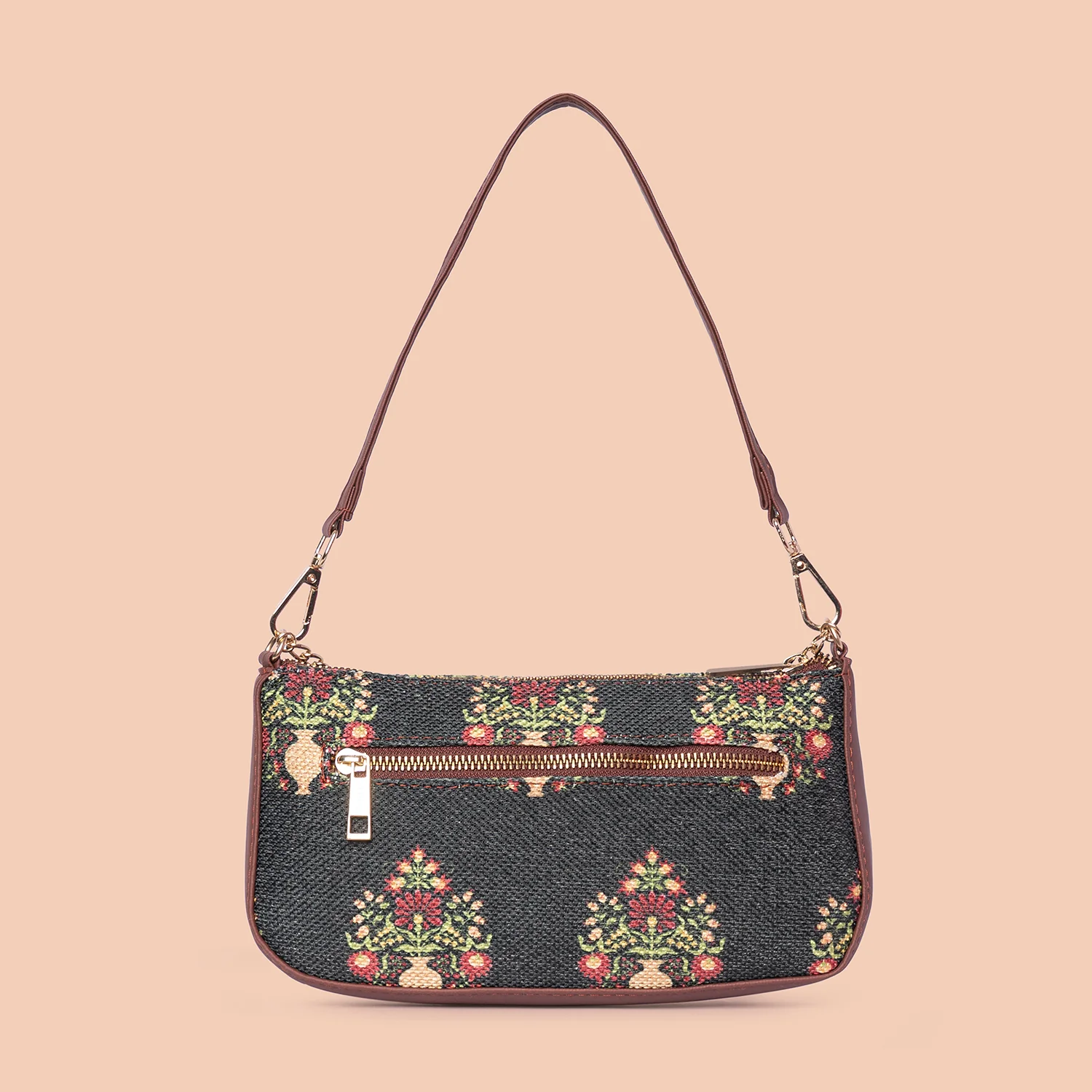 Royal Green Mogra Print Baguette - Image 2