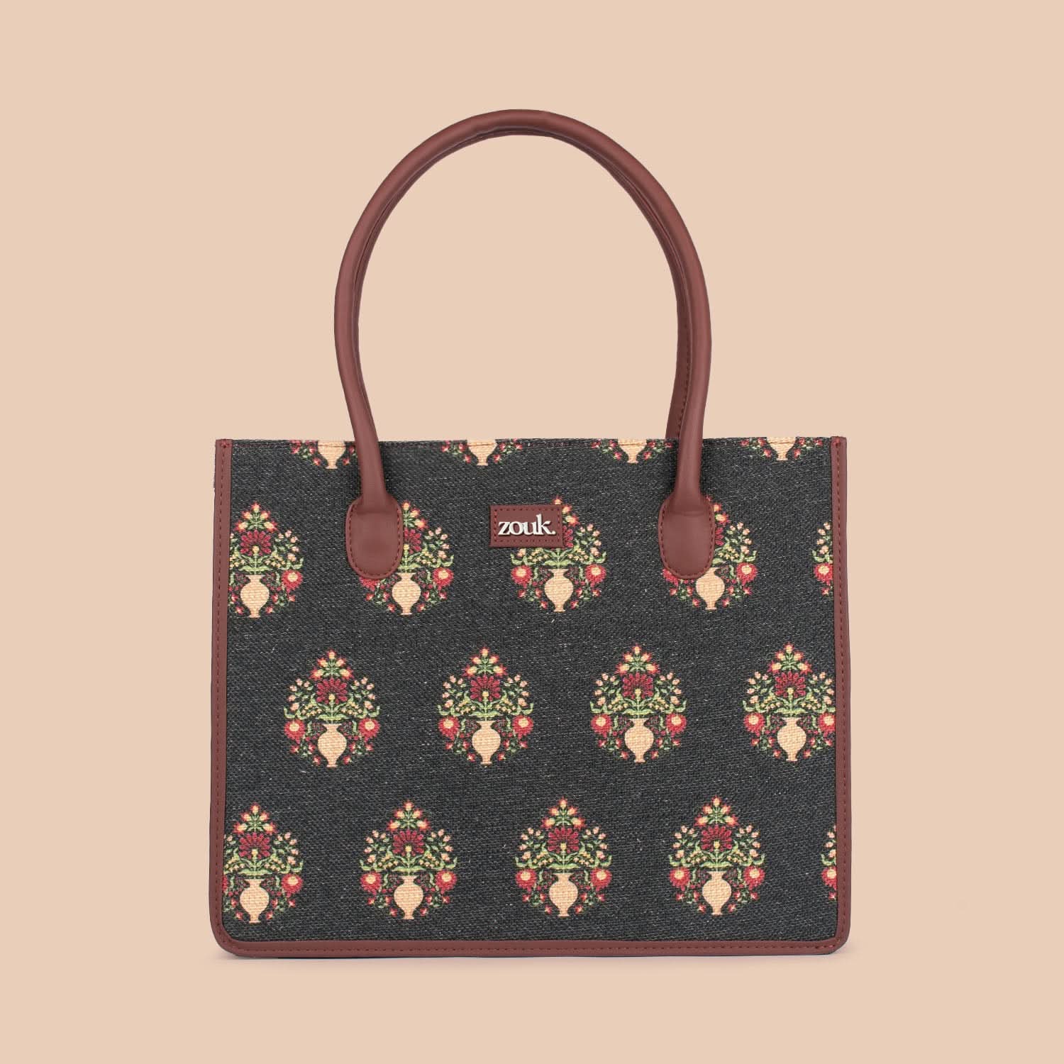Royal Green Mogra Print Book Tote - Image 3