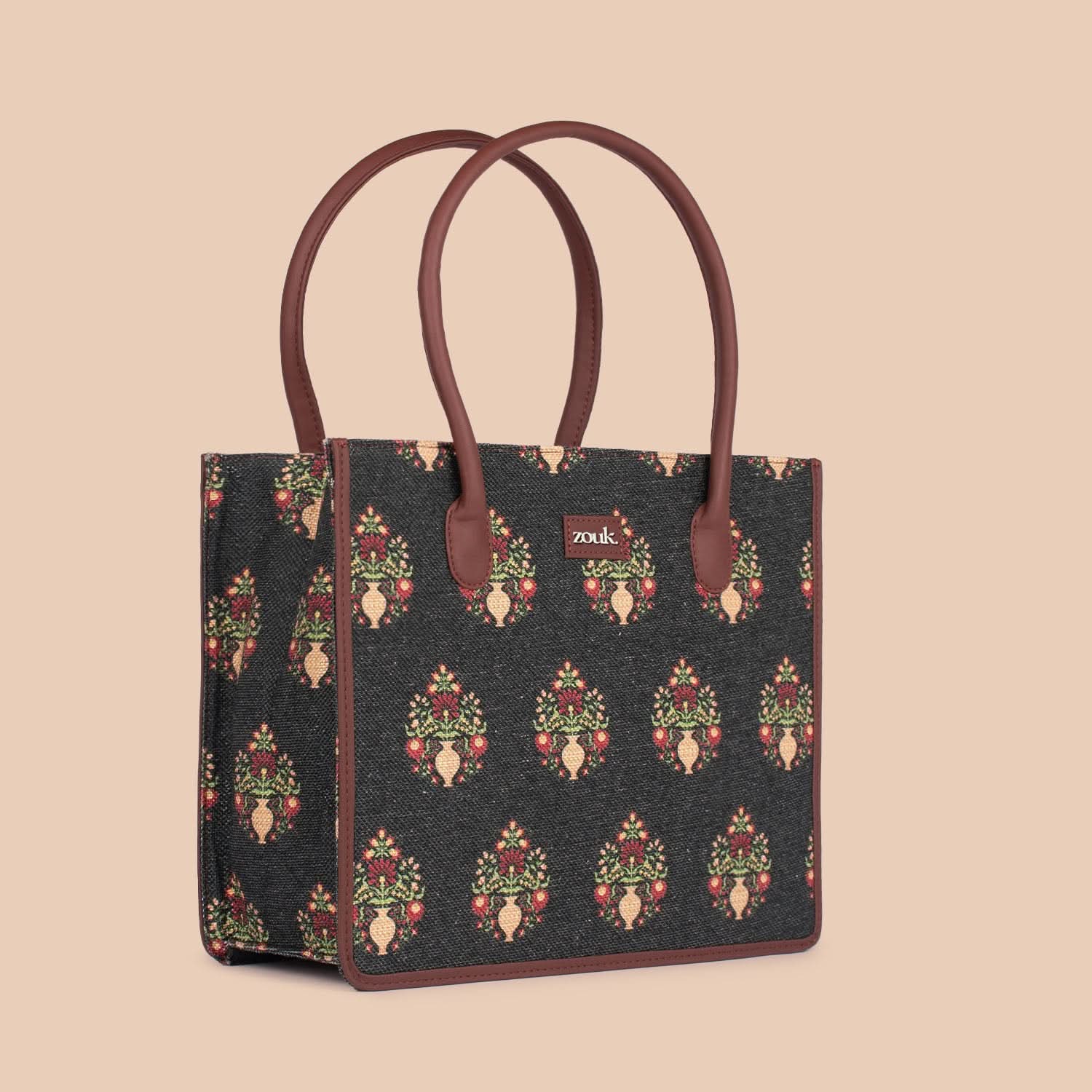 Royal Green Mogra Print Book Tote - Image 5