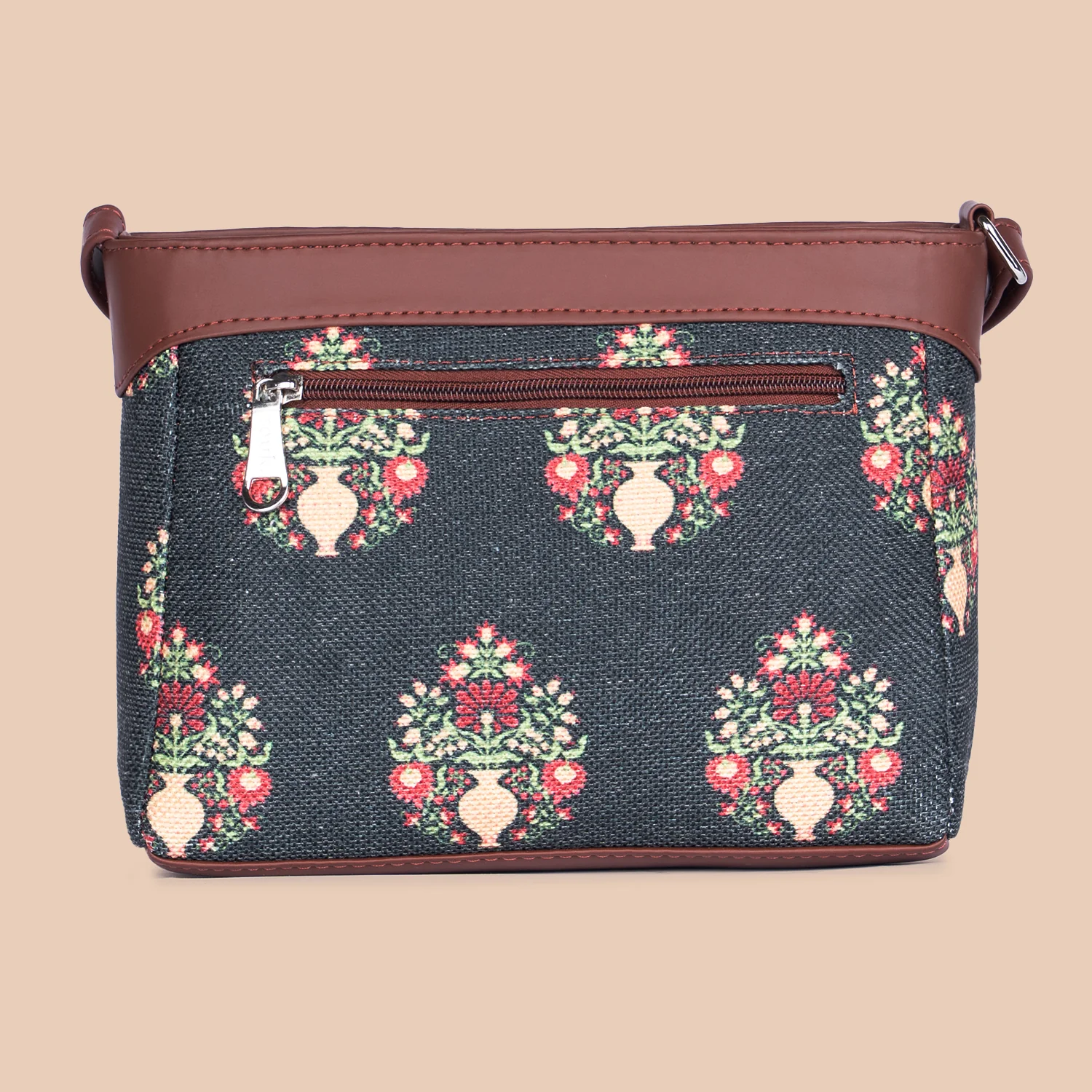 Royal Green Mogra Print Harmony Sling Bag - Image 4
