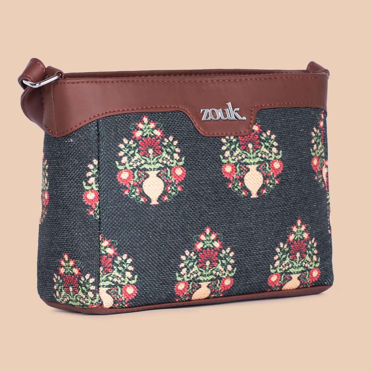 Royal Green Mogra Print Harmony Sling Bag - Image 5