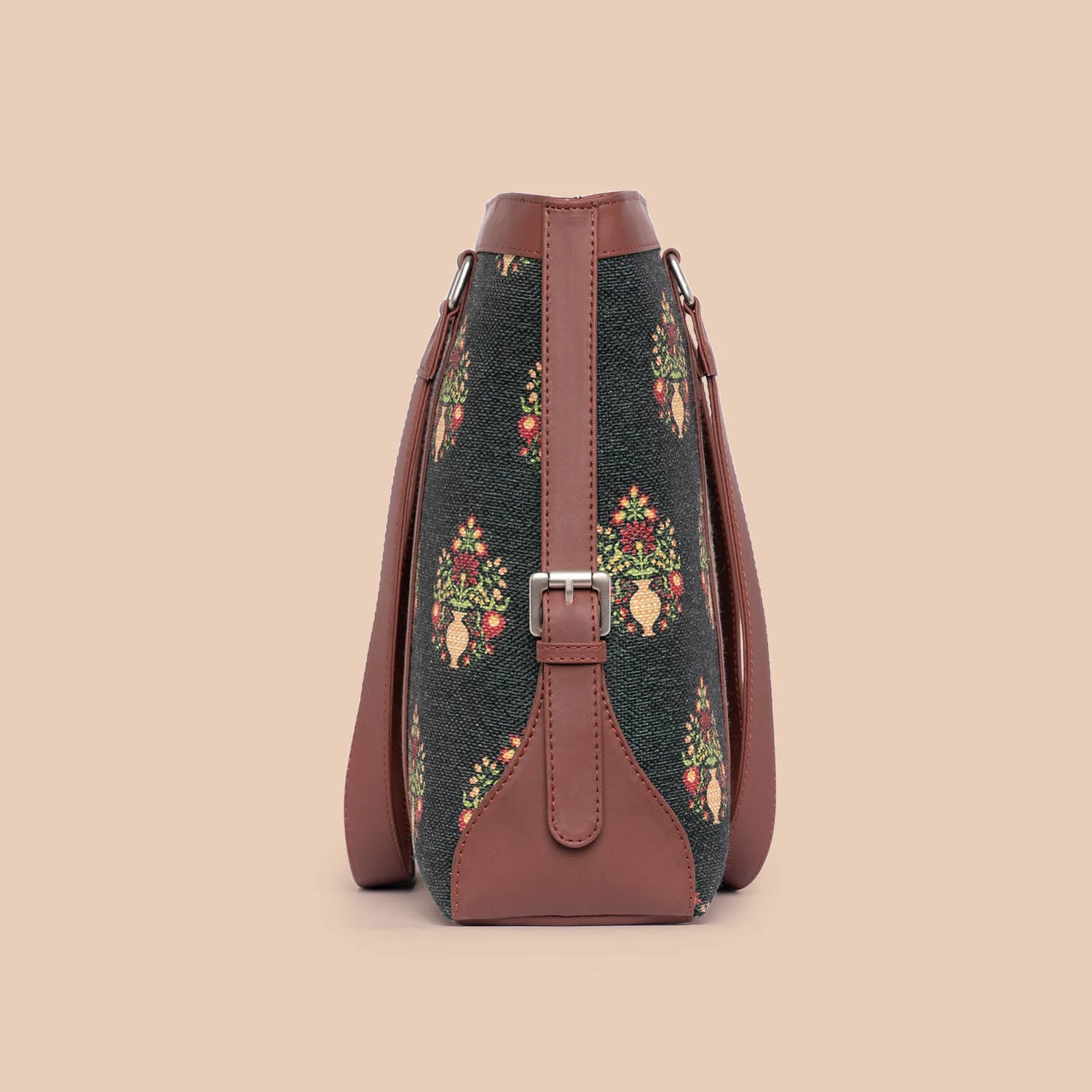 Royal Green Mogra Print Women's Office Bag - Image 6