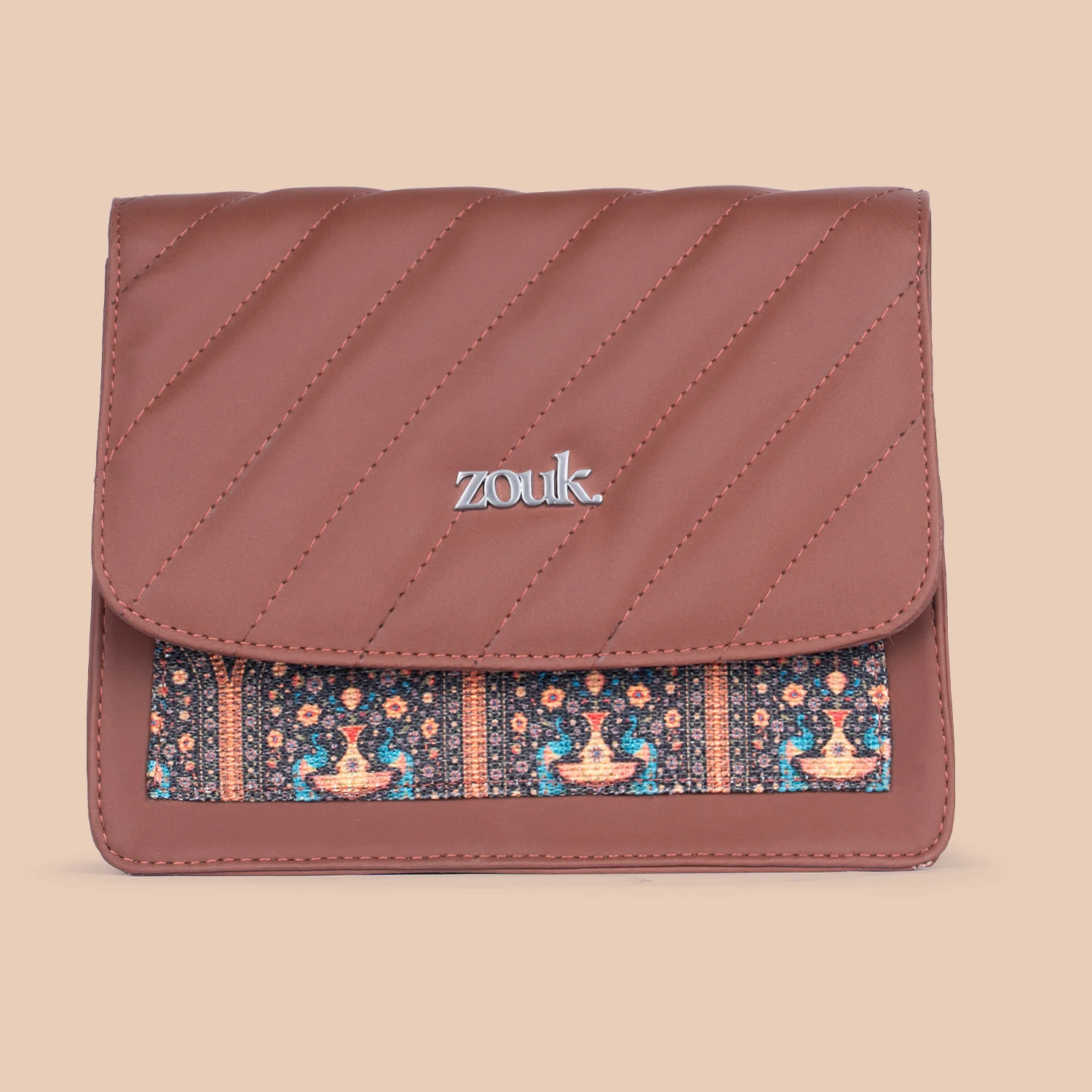 Royal Indian Peacock Motif Beyond Basic Sling Bag - Image 3