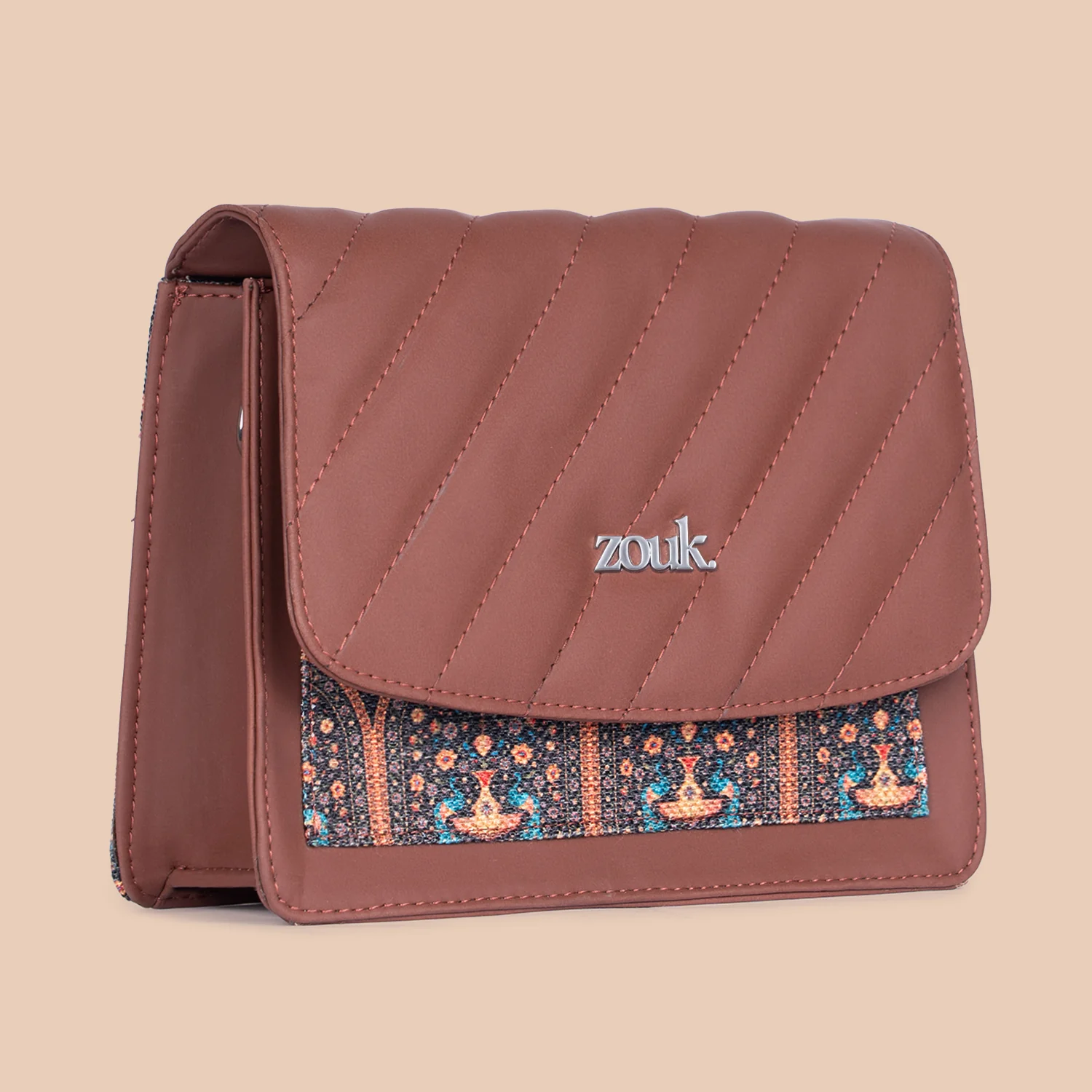 Royal Indian Peacock Motif Beyond Basic Sling Bag - Image 5