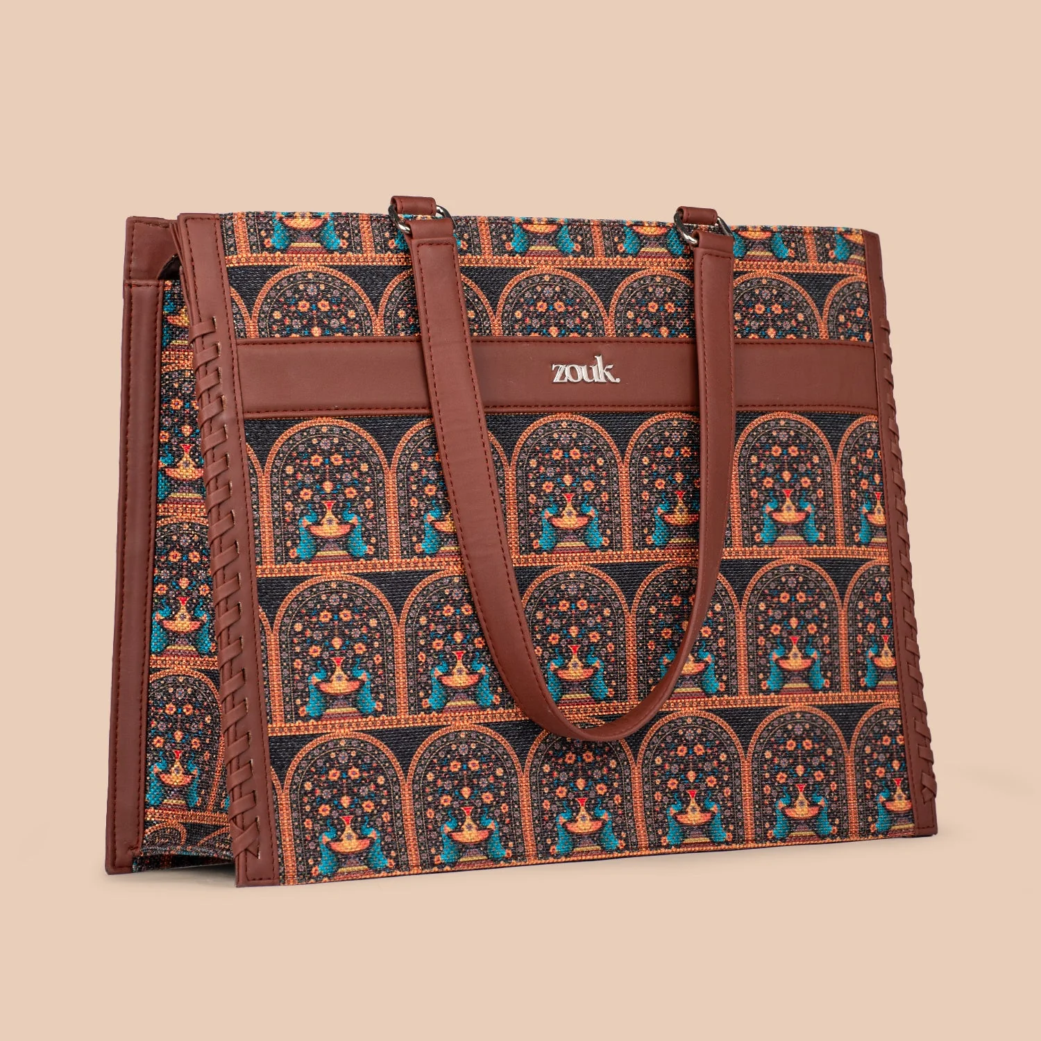Royal Indian Peacock Motif Boardroom Office Bag - Image 5