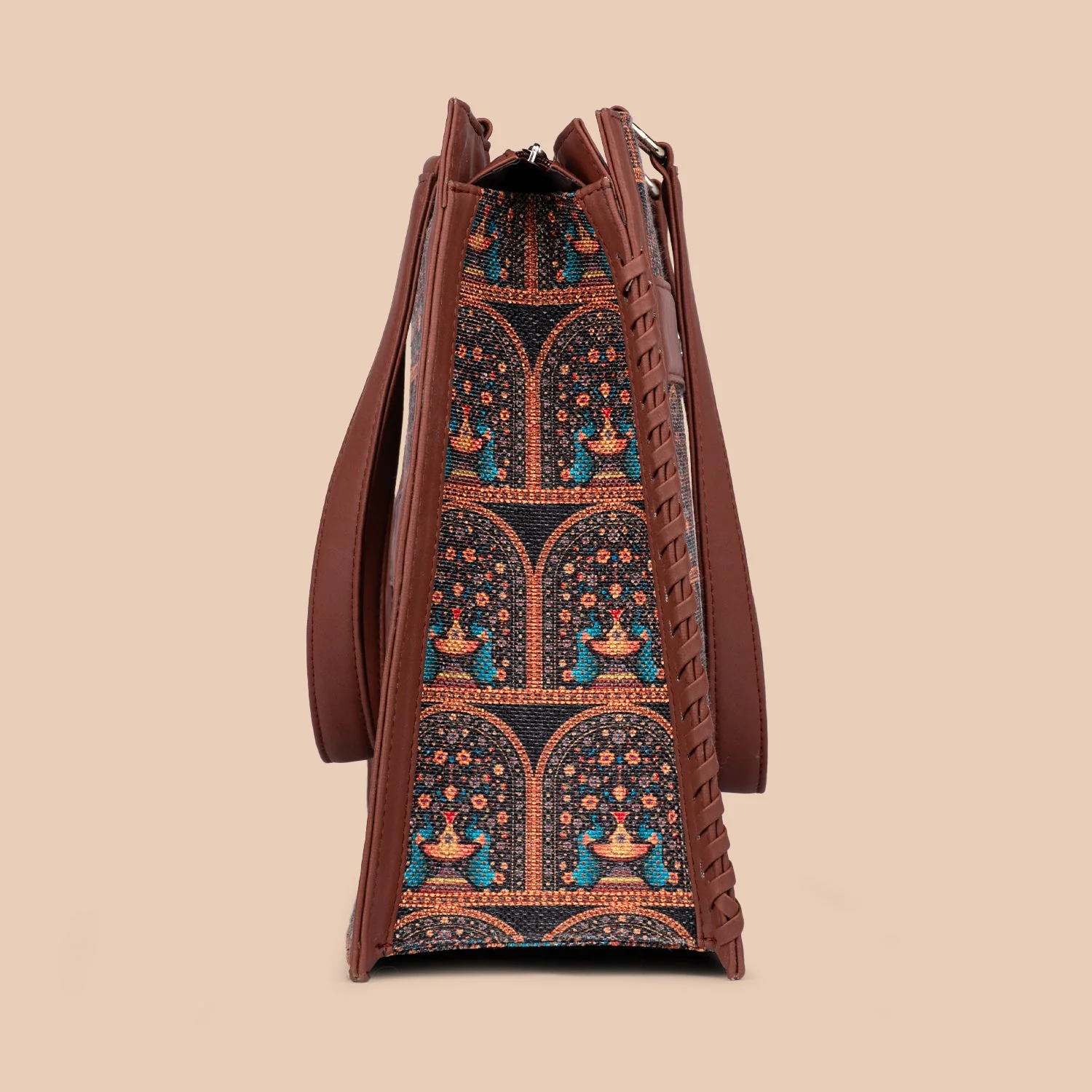 Royal Indian Peacock Motif Boardroom Office Bag - Image 8