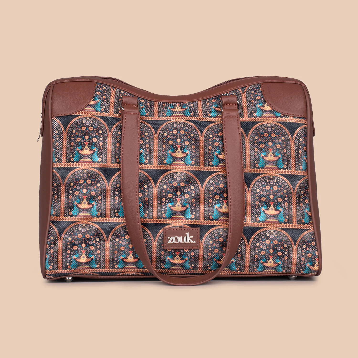 Royal Indian Peacock Motif Conference Office Bag