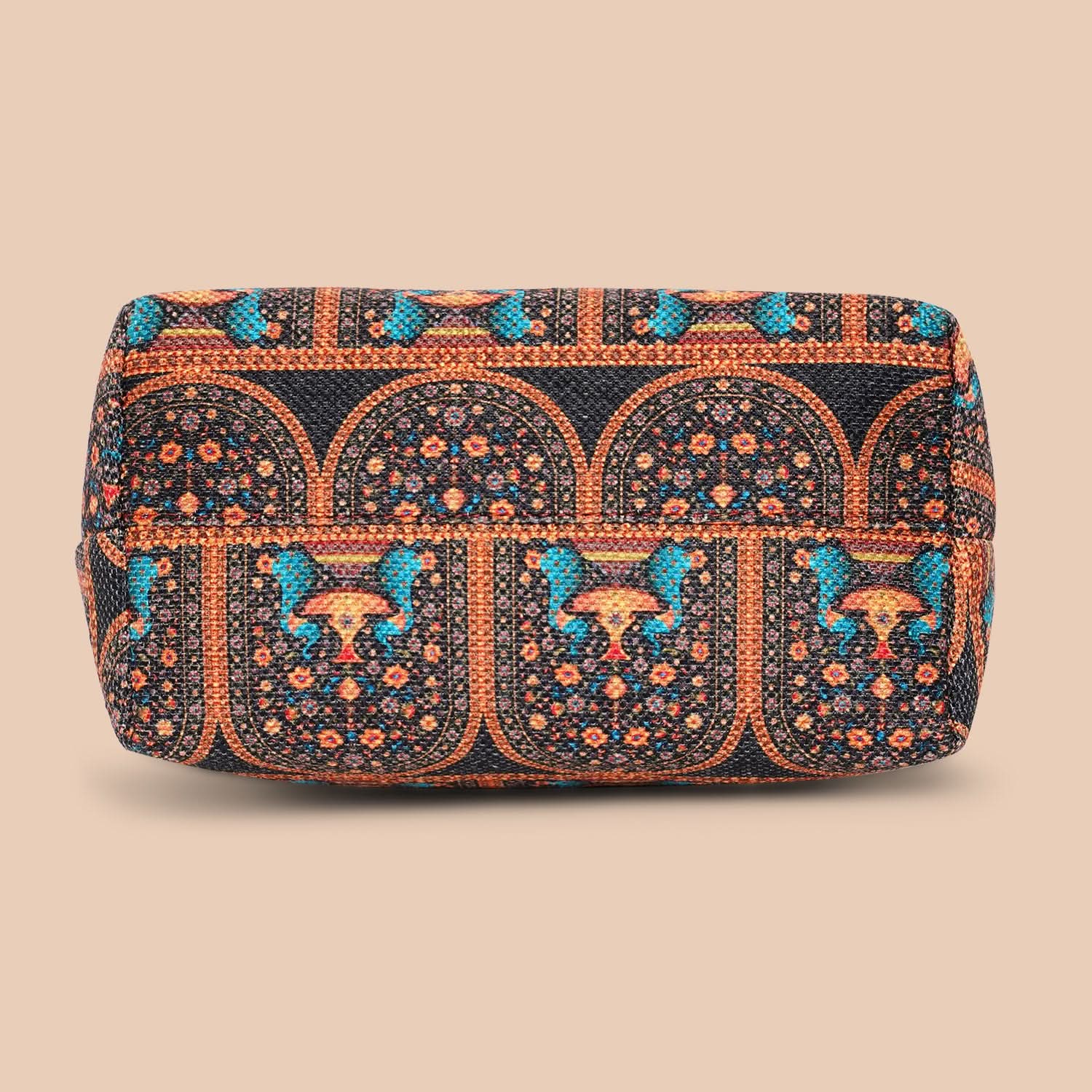 Royal Indian Peacock Motif Flap Sling Bag - Image 10