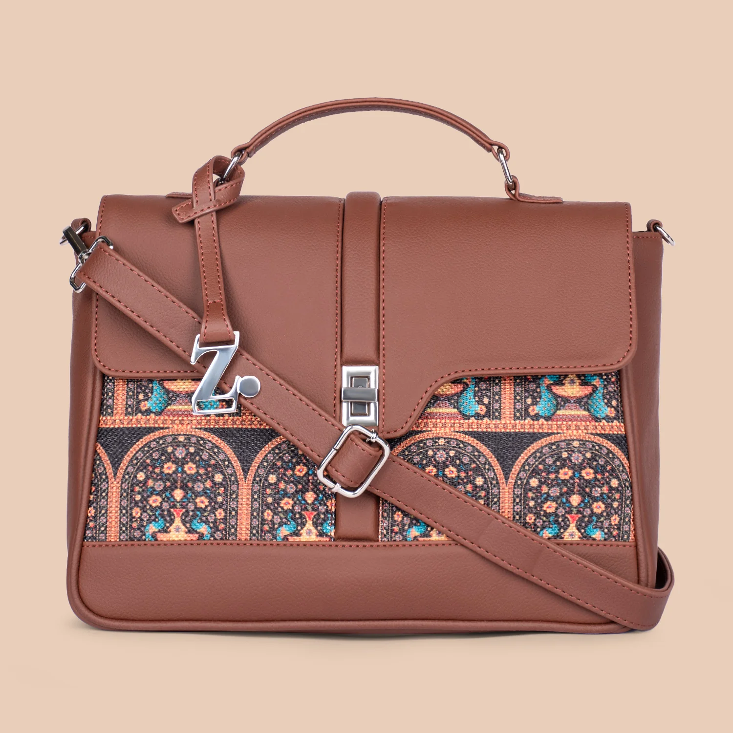 Kriti Sanon - Royal Indian Peacock Motif Nessa Satchel - Image 2