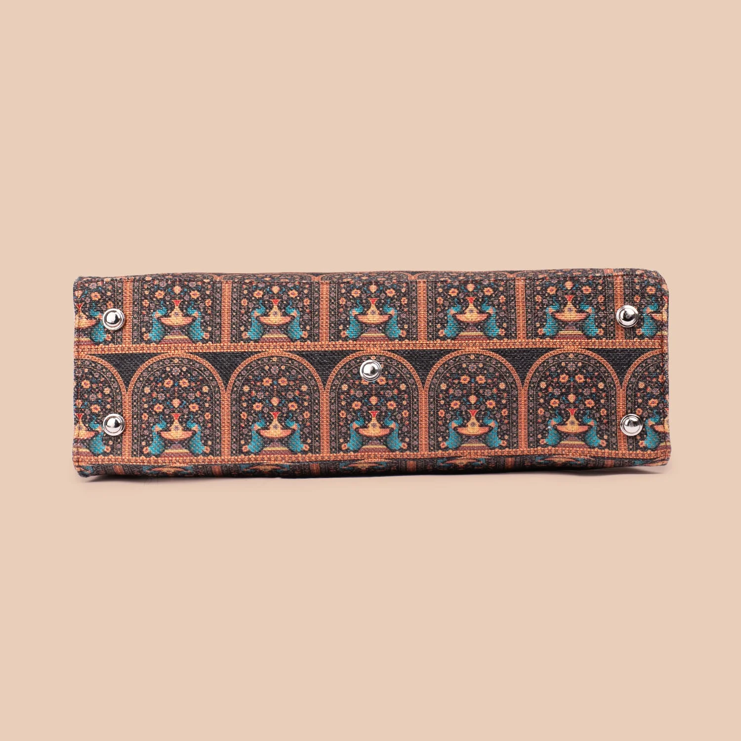 Royal Indian Peacock Motif Office Essential Bag - Image 9