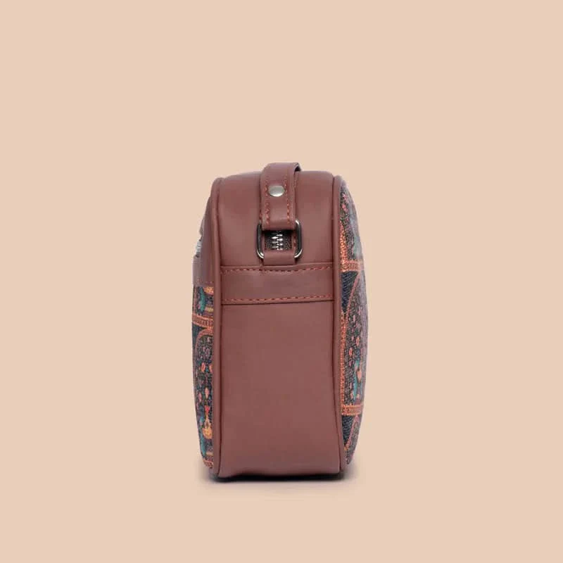 Royal Indian Peacock Motif - Office Tote Bag & Sling Bag Combo - Image 11