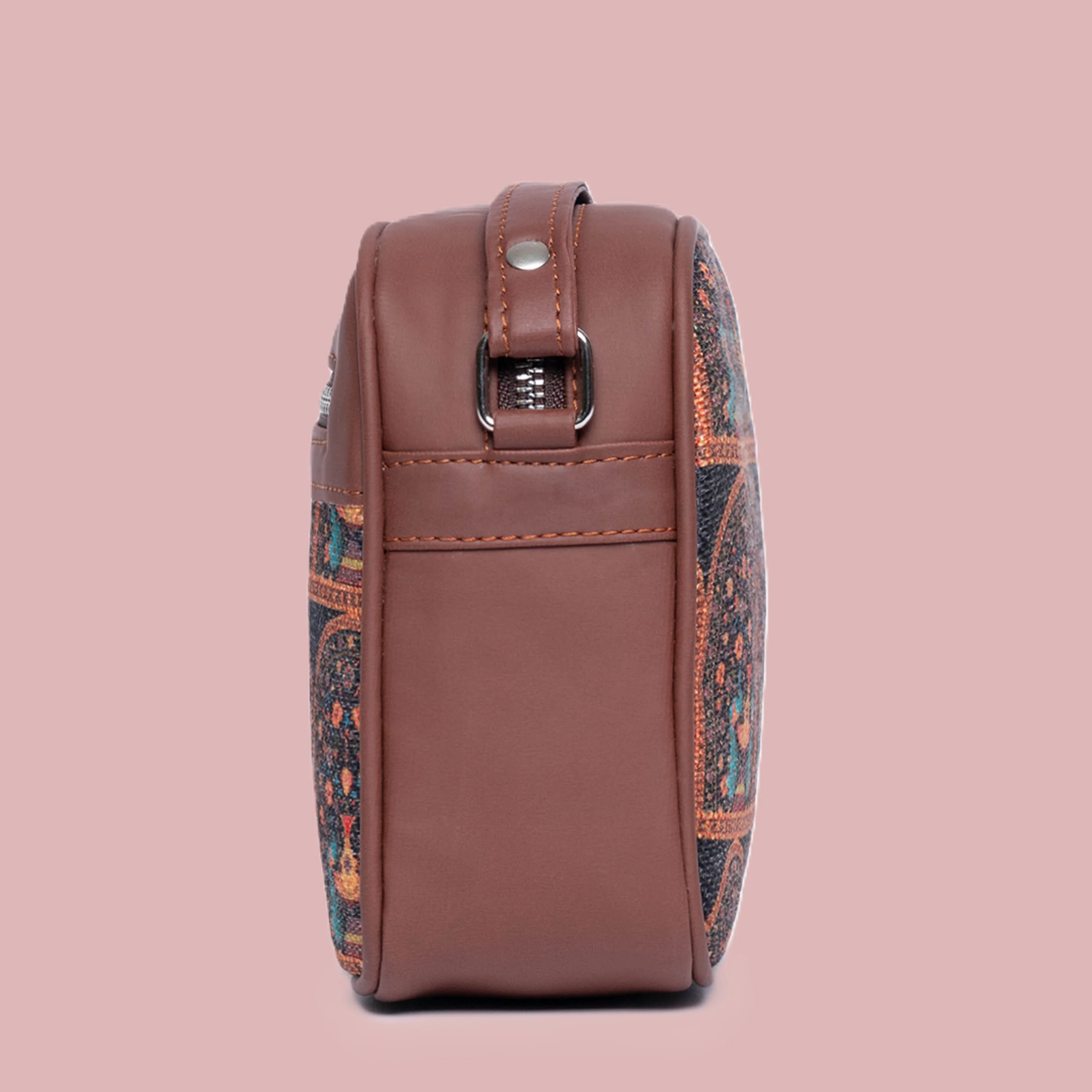 Royal Indian Peacock Motif Sling Bag - Image 6
