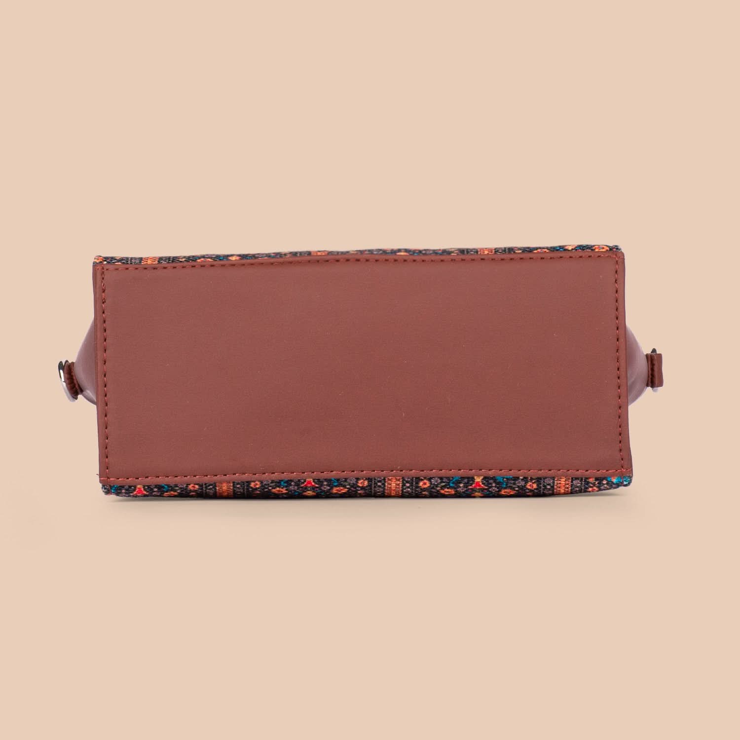 Royal Indian Peacock Motif Statement Sling Bag - Image 7