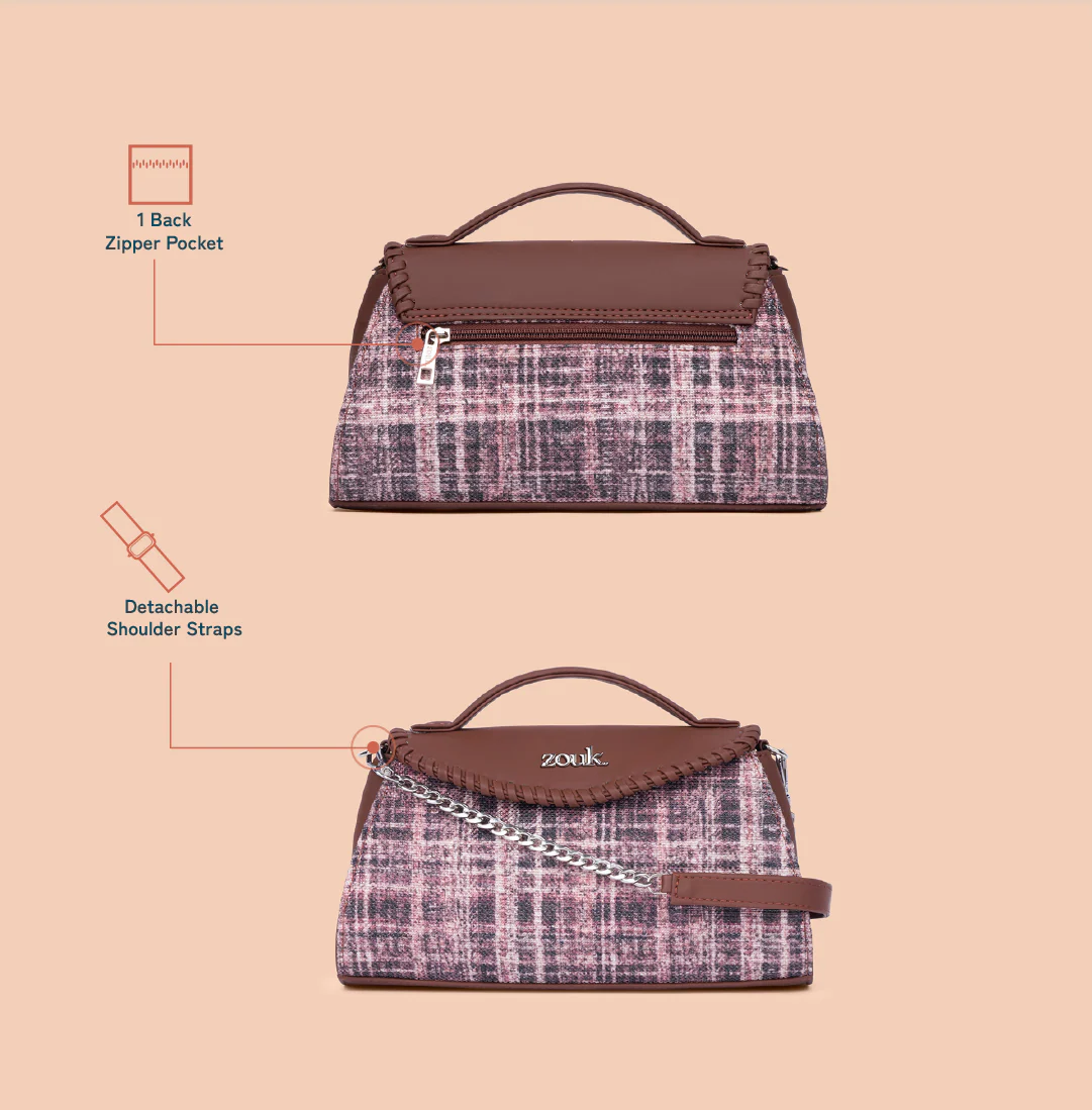 Saisha Sling Bag - Cashmere Noir (Pink) - Image 4