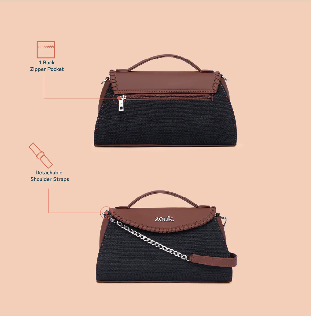 Saisha Sling Bag - Jet Black - Image 4