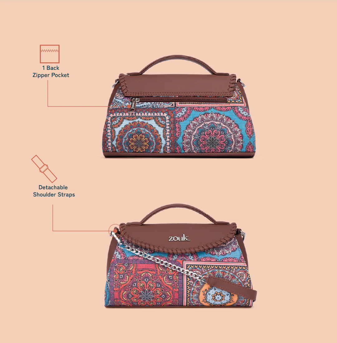 Saisha Sling Bag - Multicolor Mandala Print - Image 5