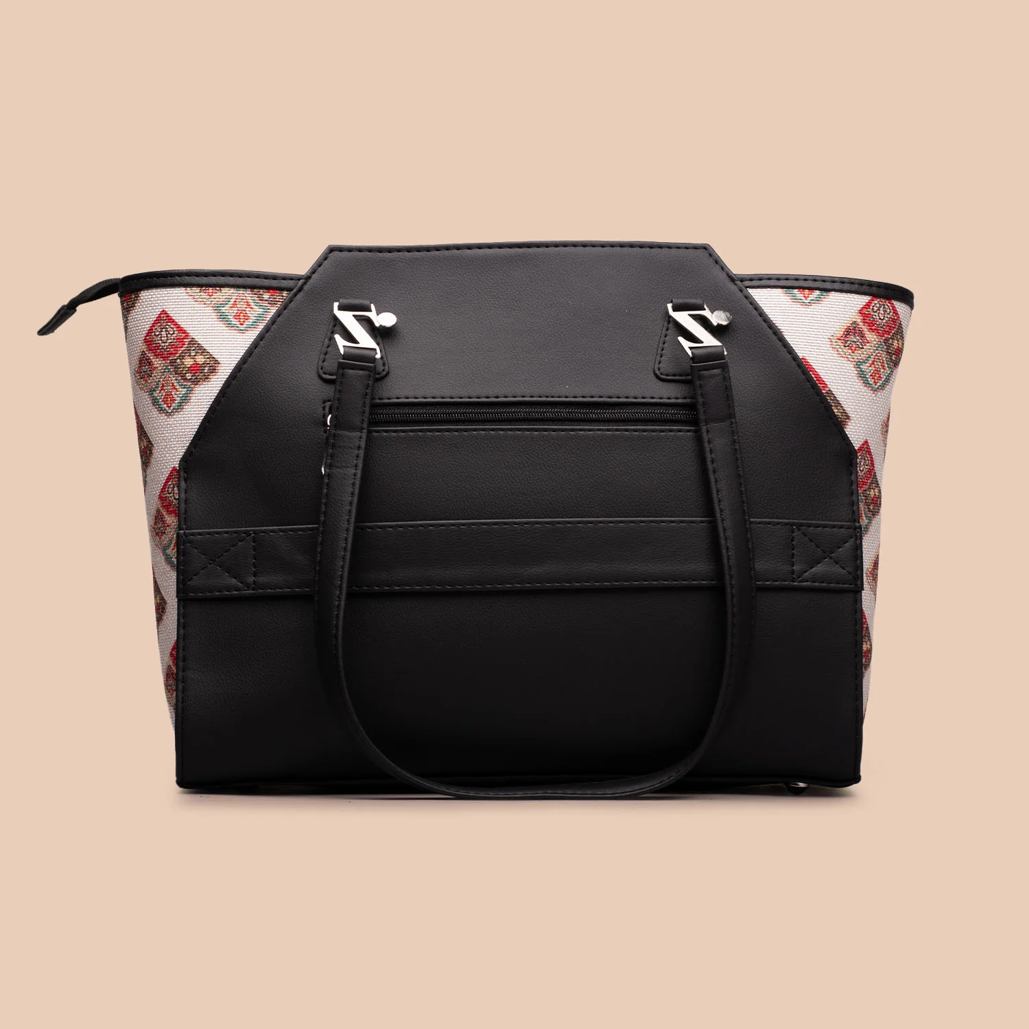 Seashell Motif White Classic Business Bag - Image 3