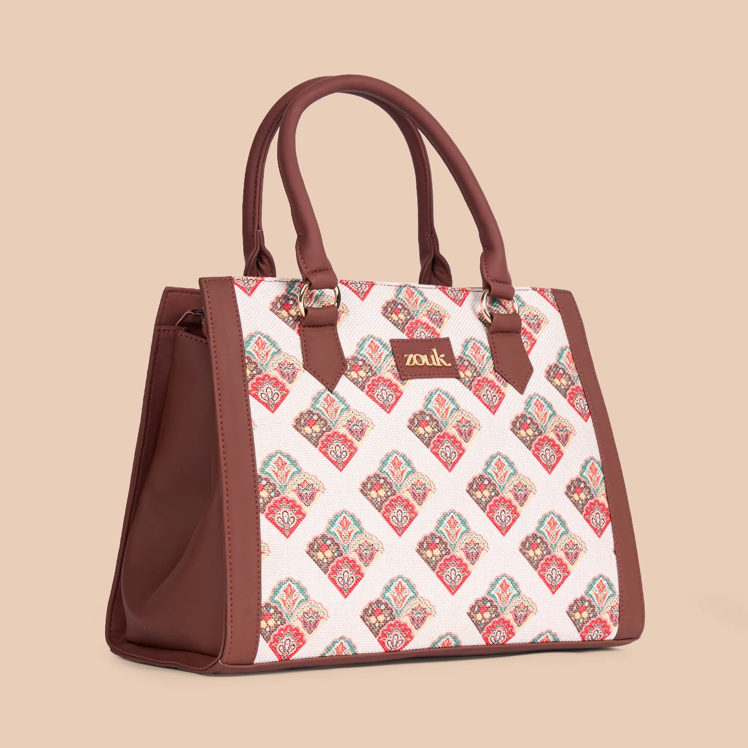 Seashell Motif White Classic Handbag - Image 4