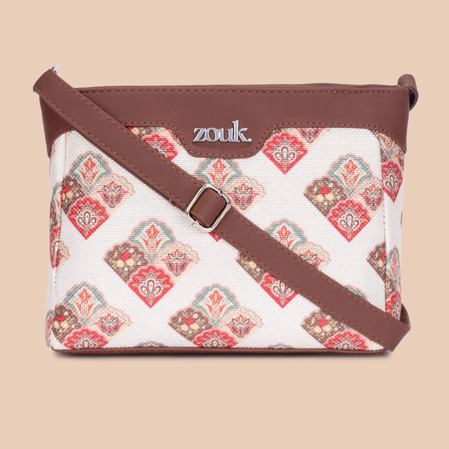 Seashell Motif White Harmony Sling Bag - Image 4