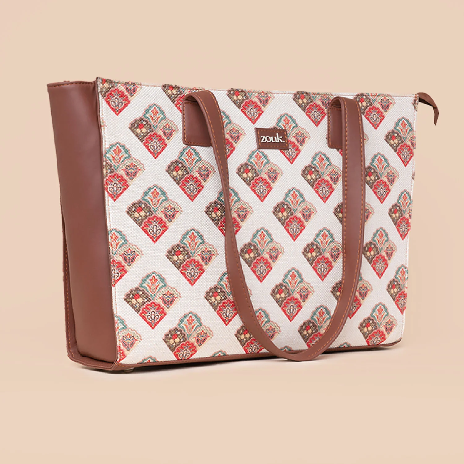 Seashell Motif White Office Tote Bag - Image 4