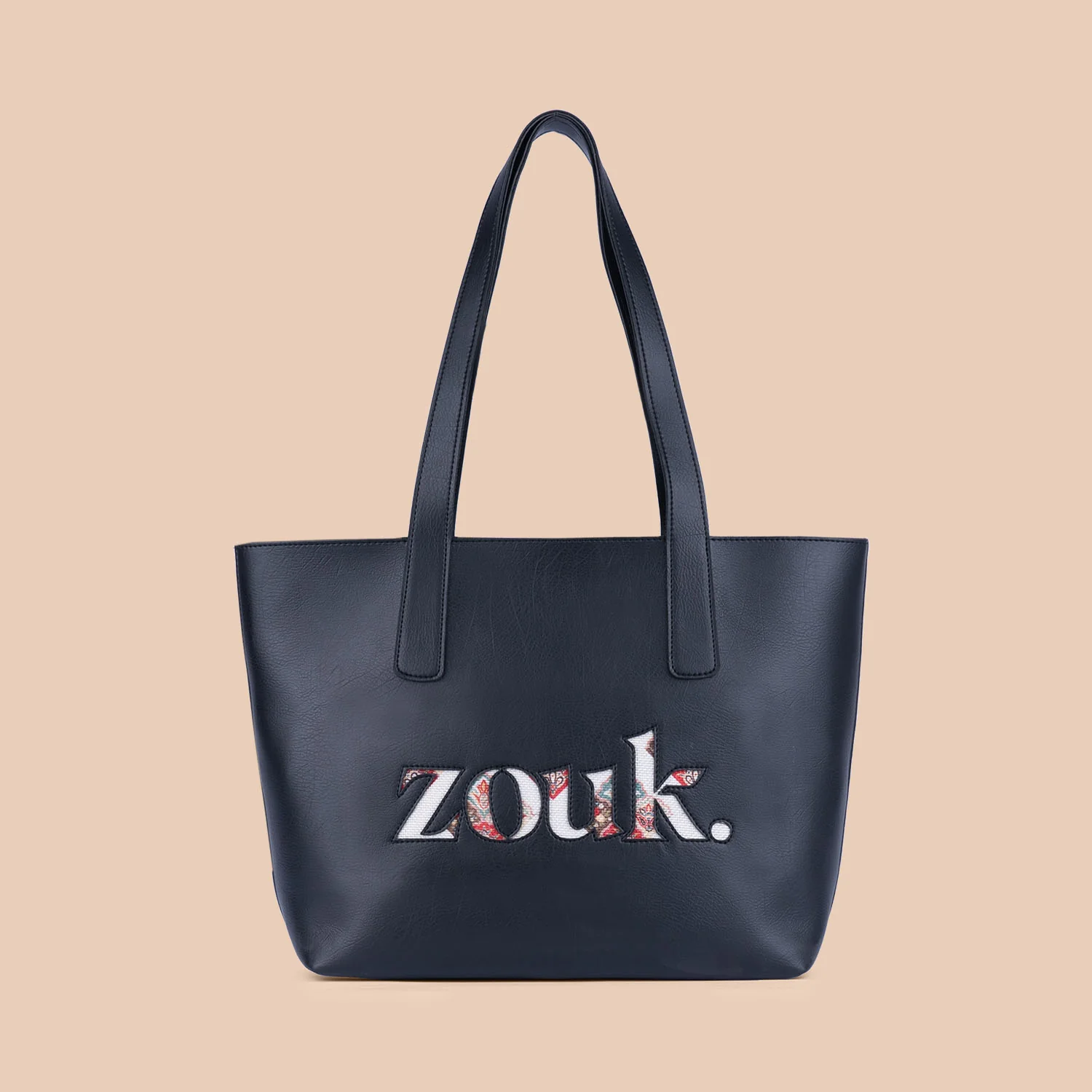 Seashell Motif White Signature Tote - Image 3