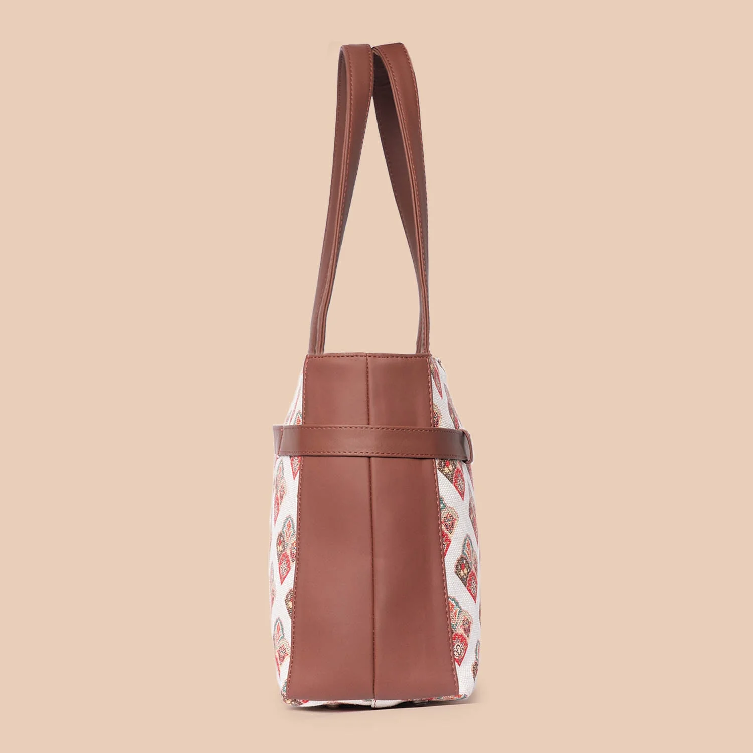 Seashell Motif White Statement Office Bag - Image 8