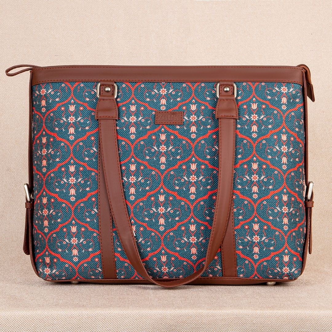 Sheesh Mahal Jaali Motif and Mughal Art Multicolor - Office Bag Combo - Image 2