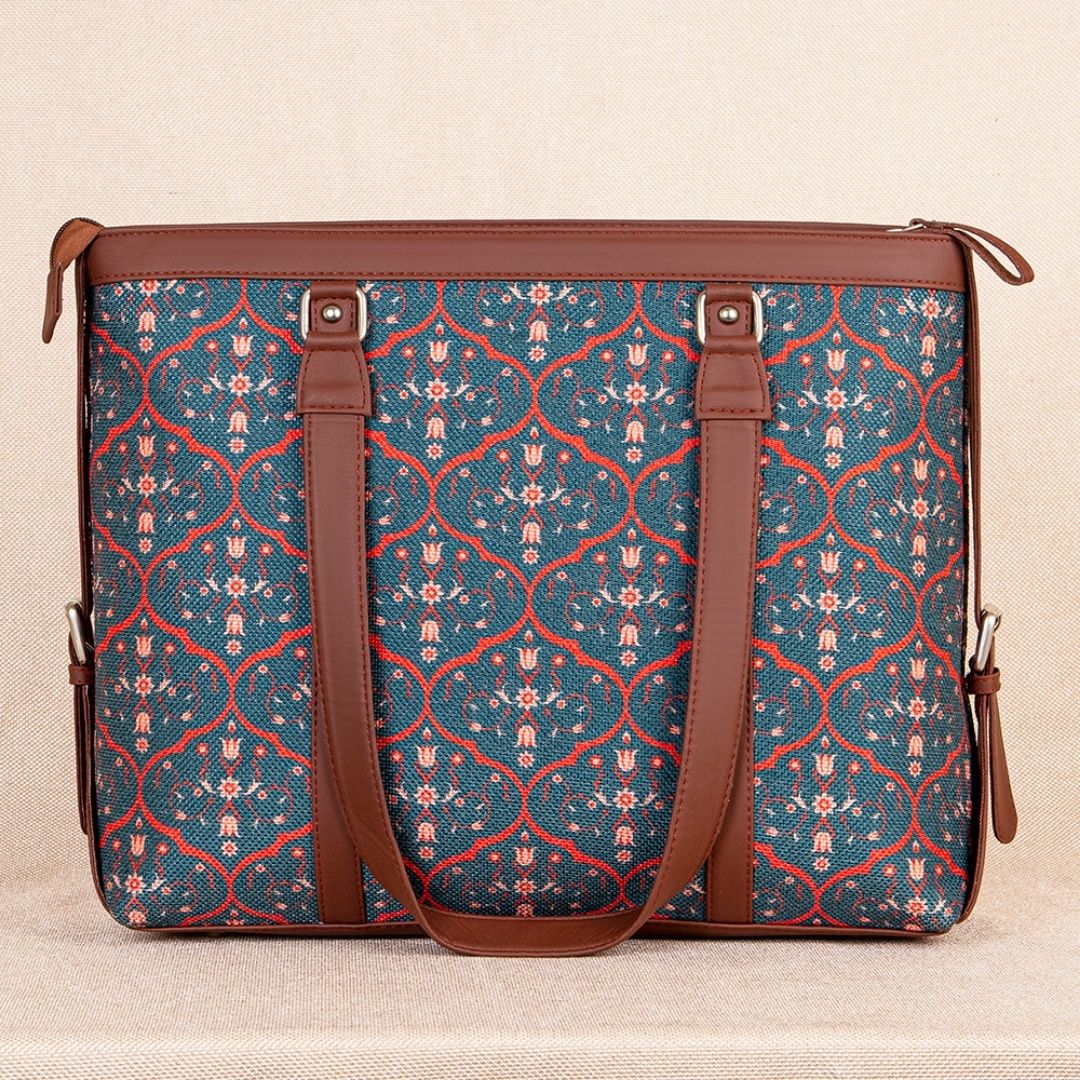 Sheesh Mahal Jaali Motif and Mughal Art Multicolor - Office Bag Combo - Image 3