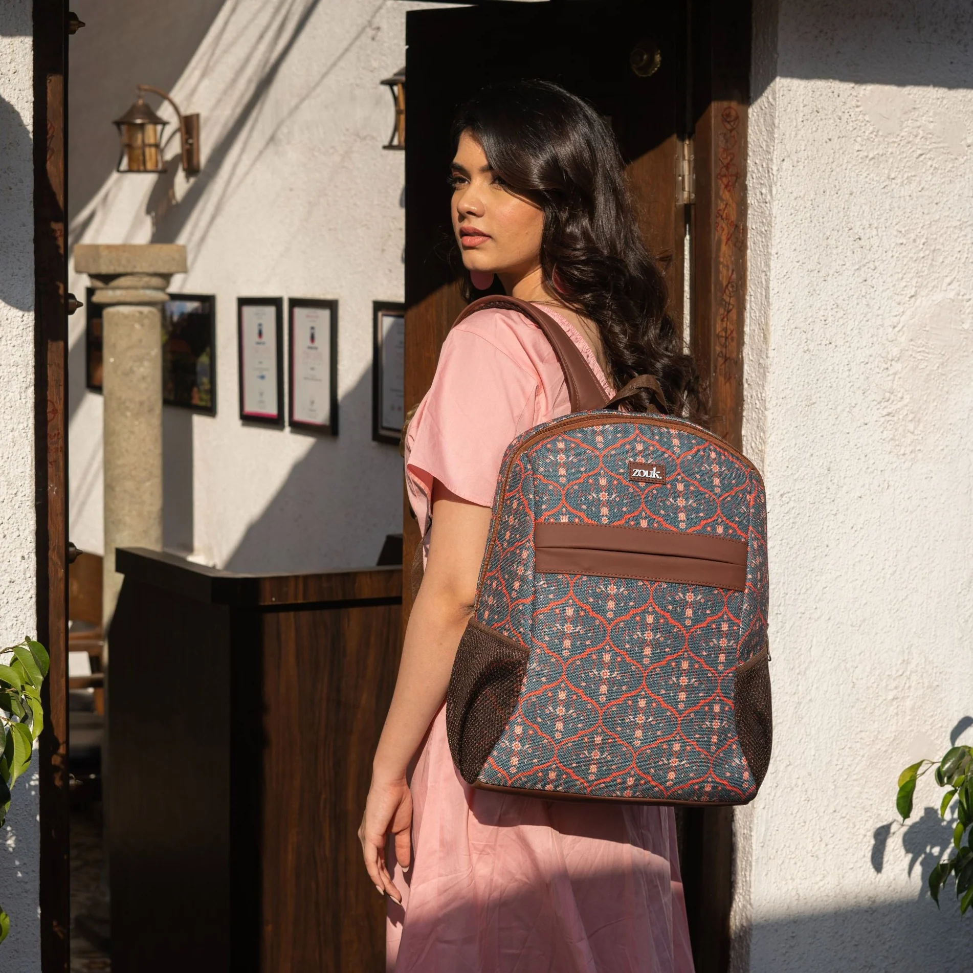 Sheesh Mahal Jaali Motif Classic Backpack - Image 2