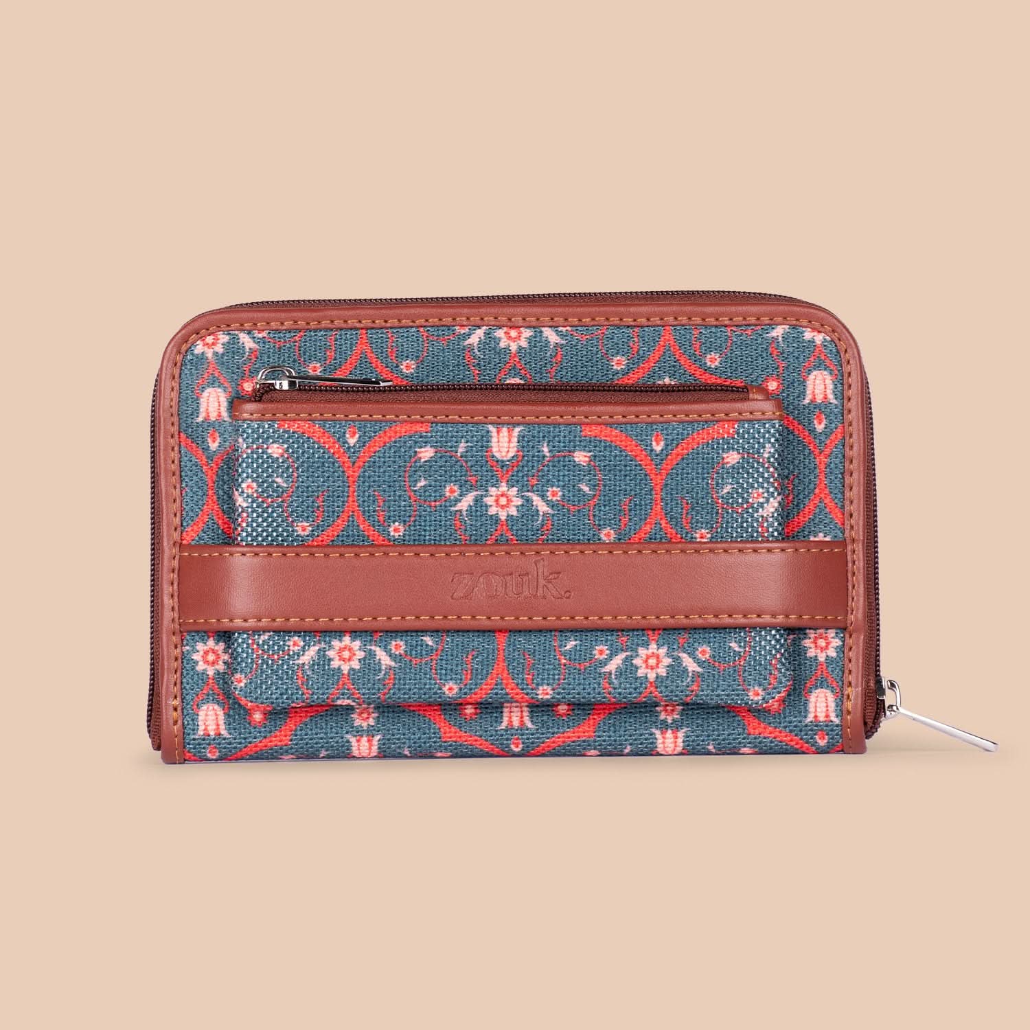 Sheesh Mahal Jaali Motif Classic Zipper Wallet - Image 3