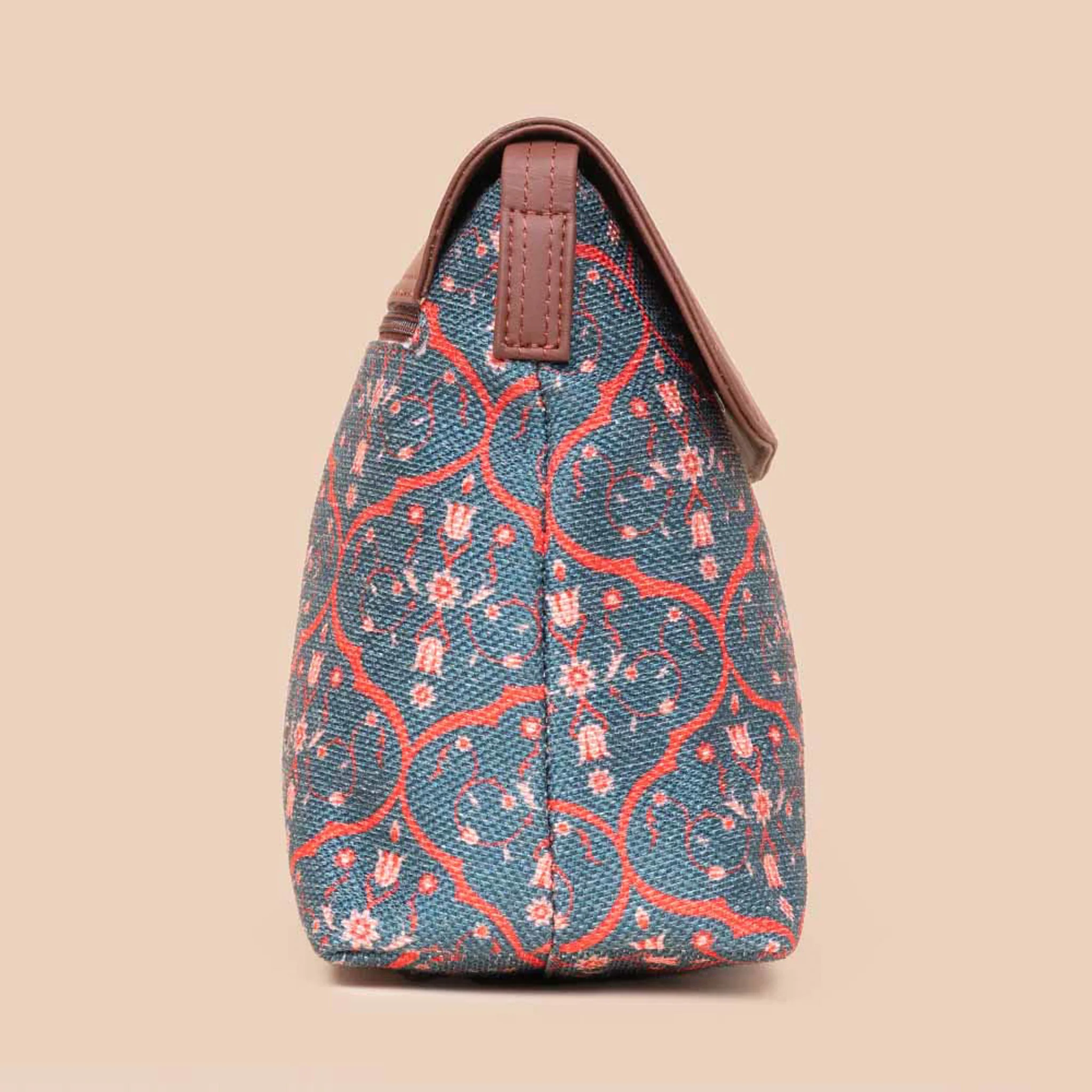Sheesh Mahal Jaali Motif Flap Sling Bag - Image 8