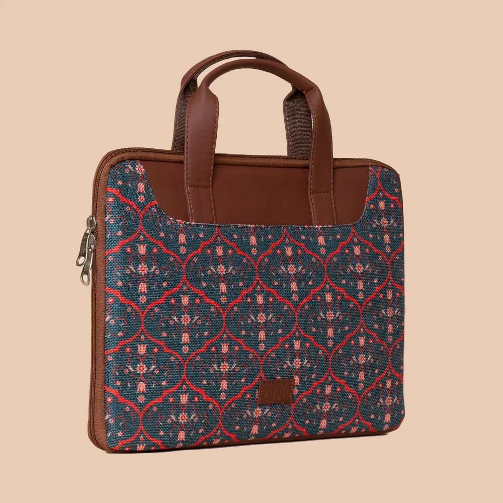 Sheesh Mahal Jaali Motif L-Zippered Laptop Sleeve - Image 2