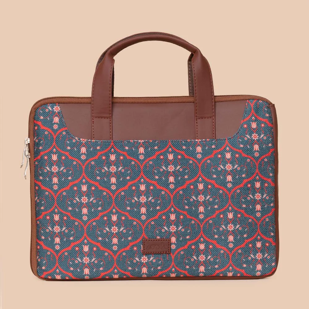 Sheesh Mahal Jaali Motif L-Zippered Laptop Sleeve - Image 6