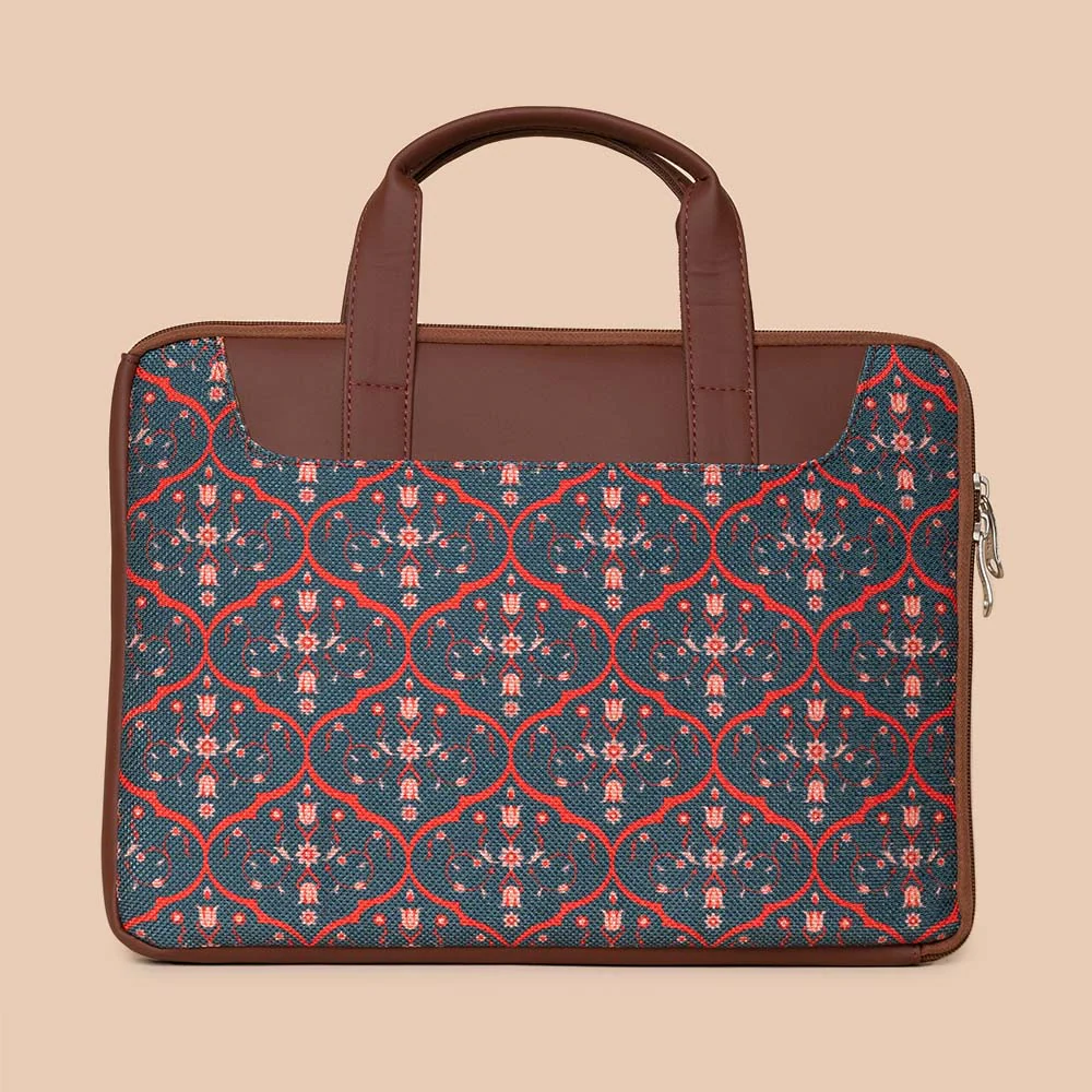 Sheesh Mahal Jaali Motif L-Zippered Laptop Sleeve - Image 7