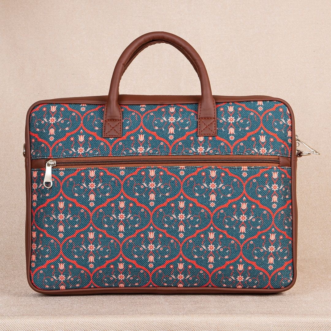 Sheesh Mahal Jaali Motif Laptop Bag - Image 2