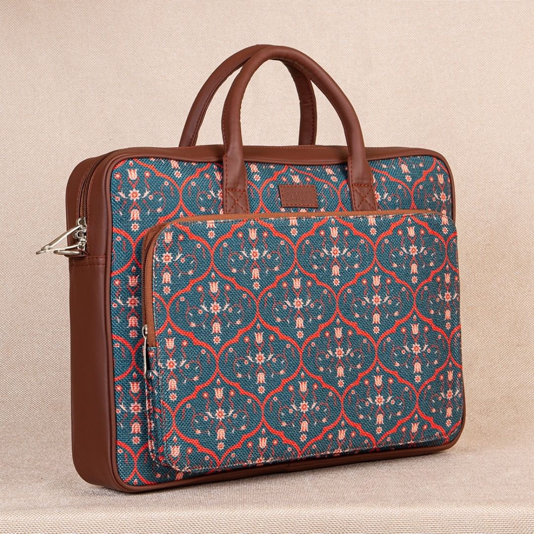 Sheesh Mahal Jaali Motif Laptop Bag - Image 3