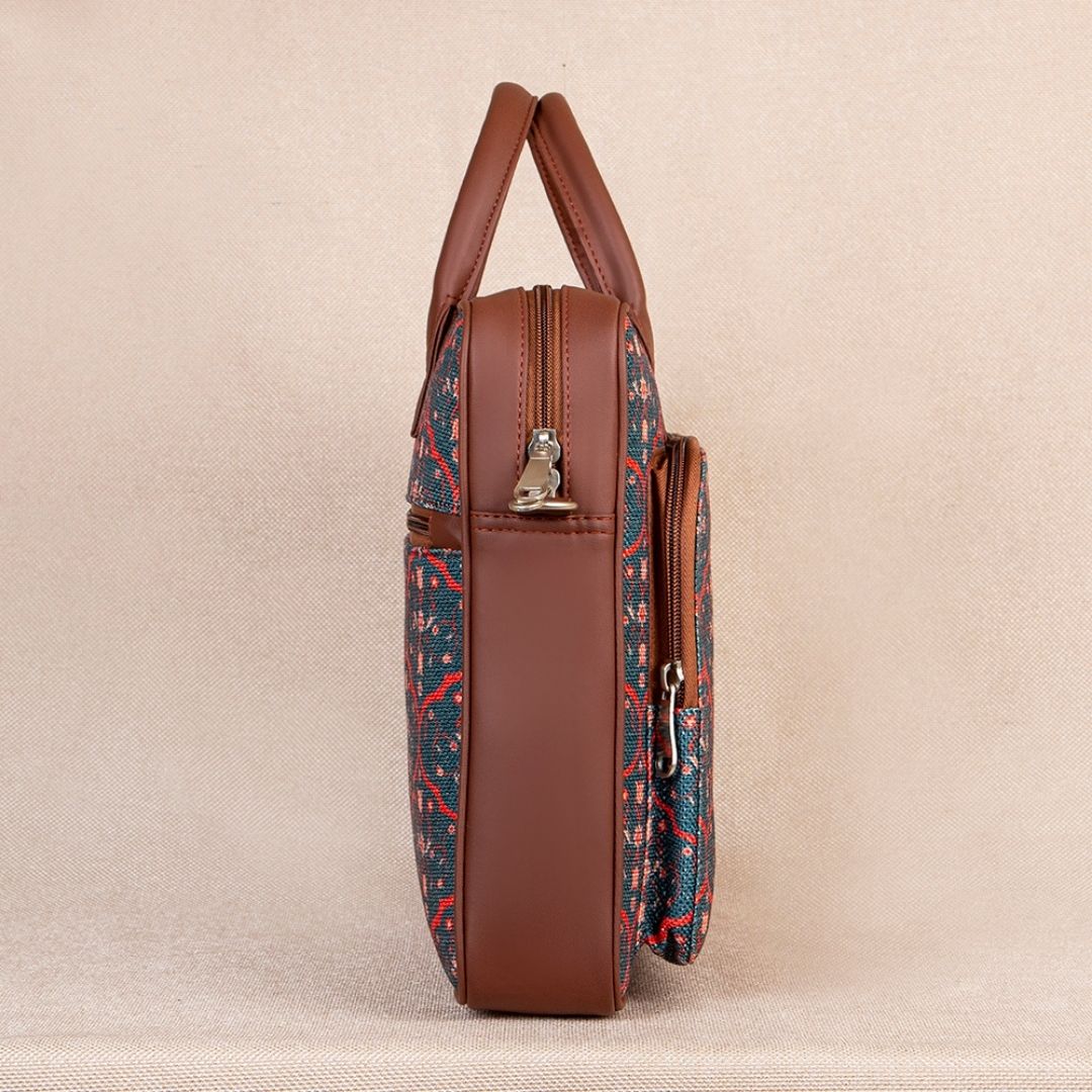 Sheesh Mahal Jaali Motif Laptop Bag - Image 6