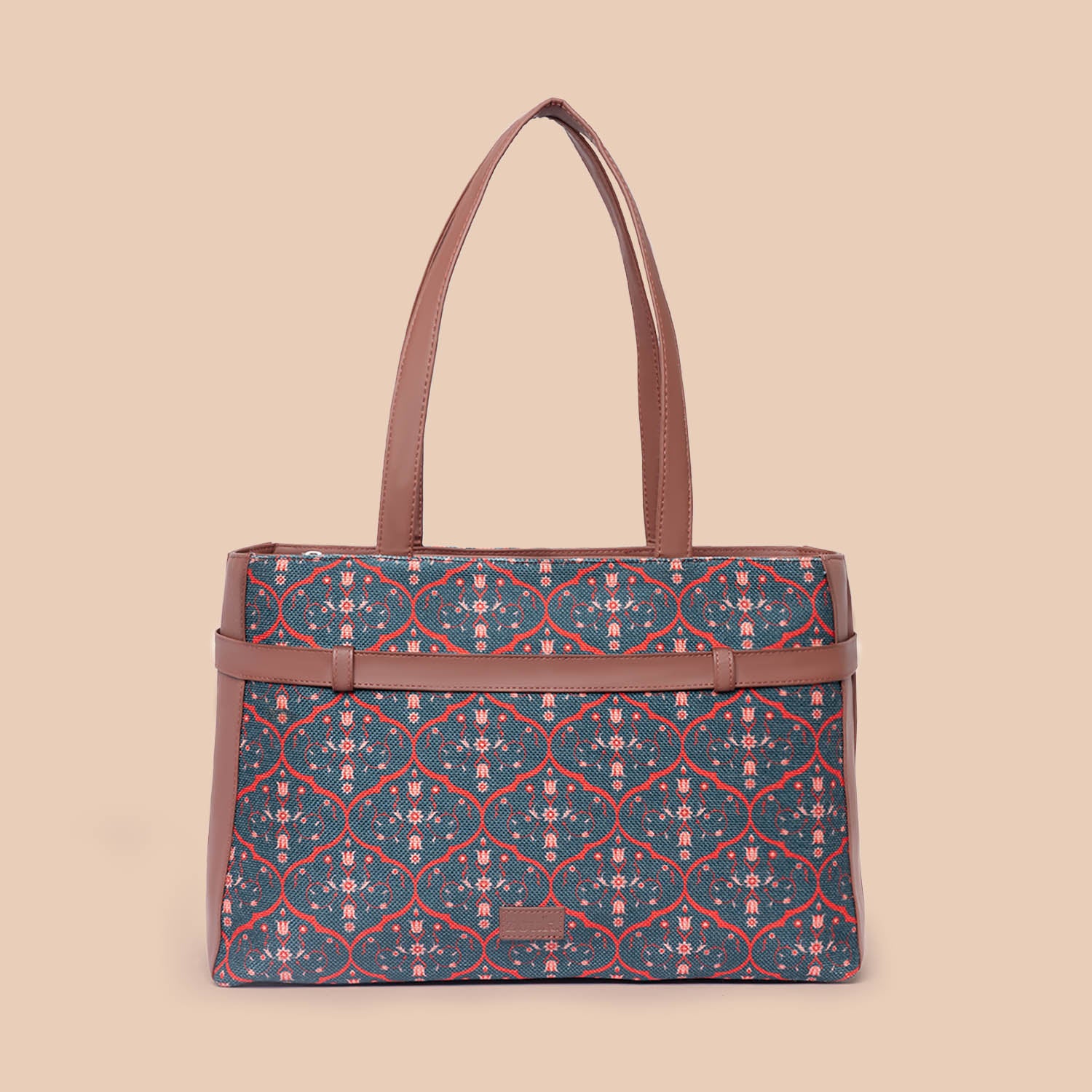 Sheesh Mahal Jaali Motif Statement Office Bag - Image 2