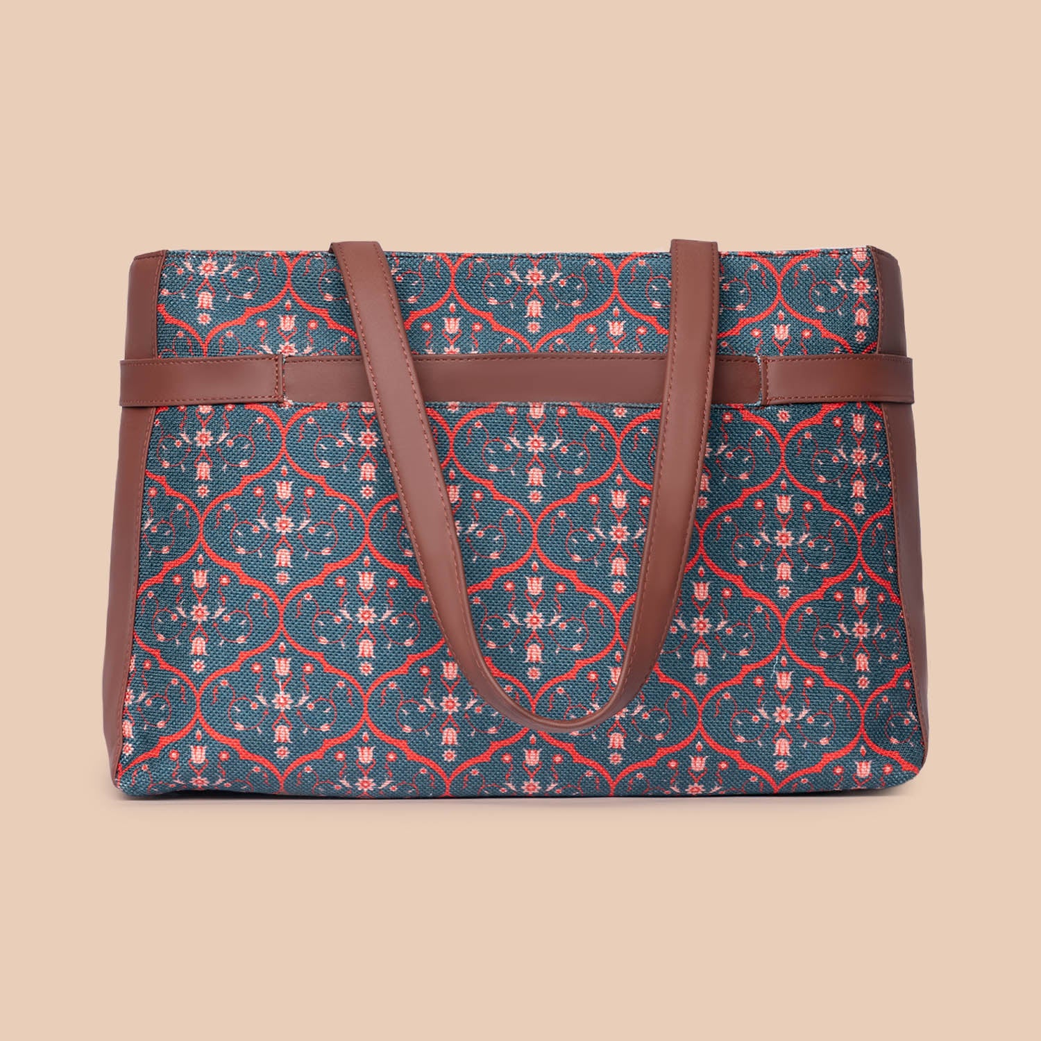 Sheesh Mahal Jaali Motif Statement Office Bag - Image 3