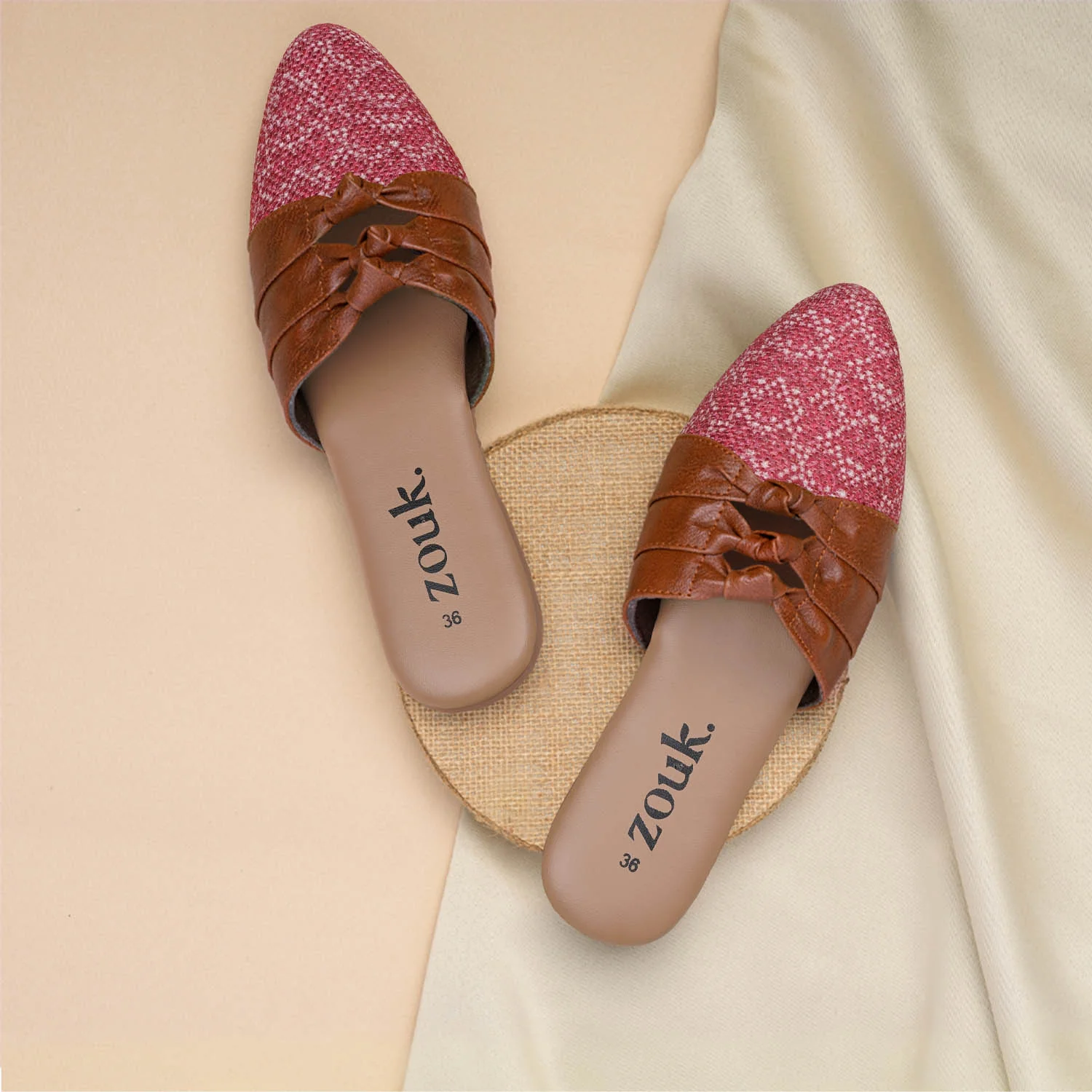 Shimla Freesia Knotted Mules