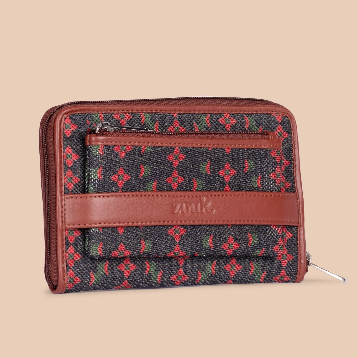 Shobha Niwas Lotus Motif Classic Zipper Wallet - Image 5