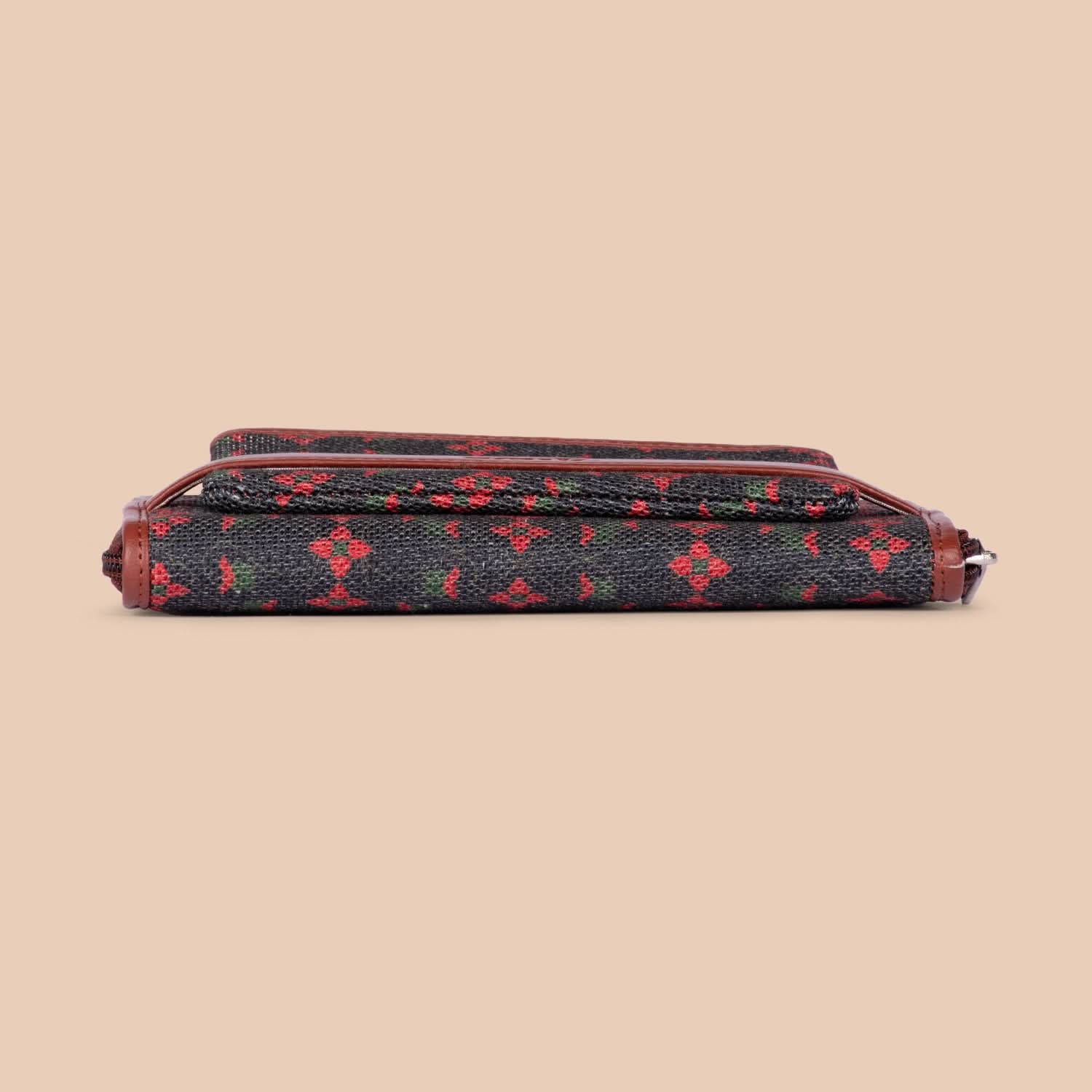 Shobha Niwas Lotus Motif Classic Zipper Wallet - Image 6