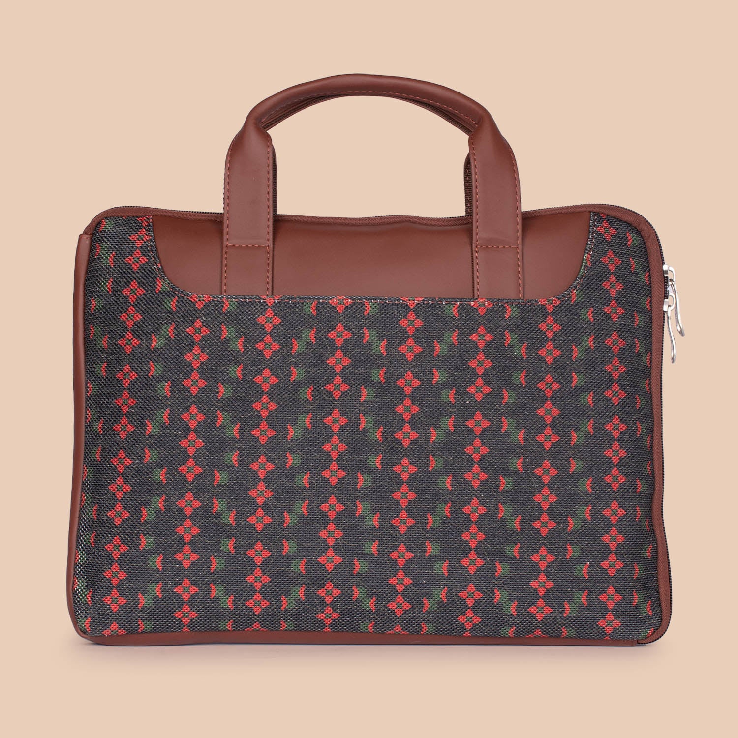 Shobha Niwas Lotus Motif L-Zippered Laptop Sleeve - Image 3
