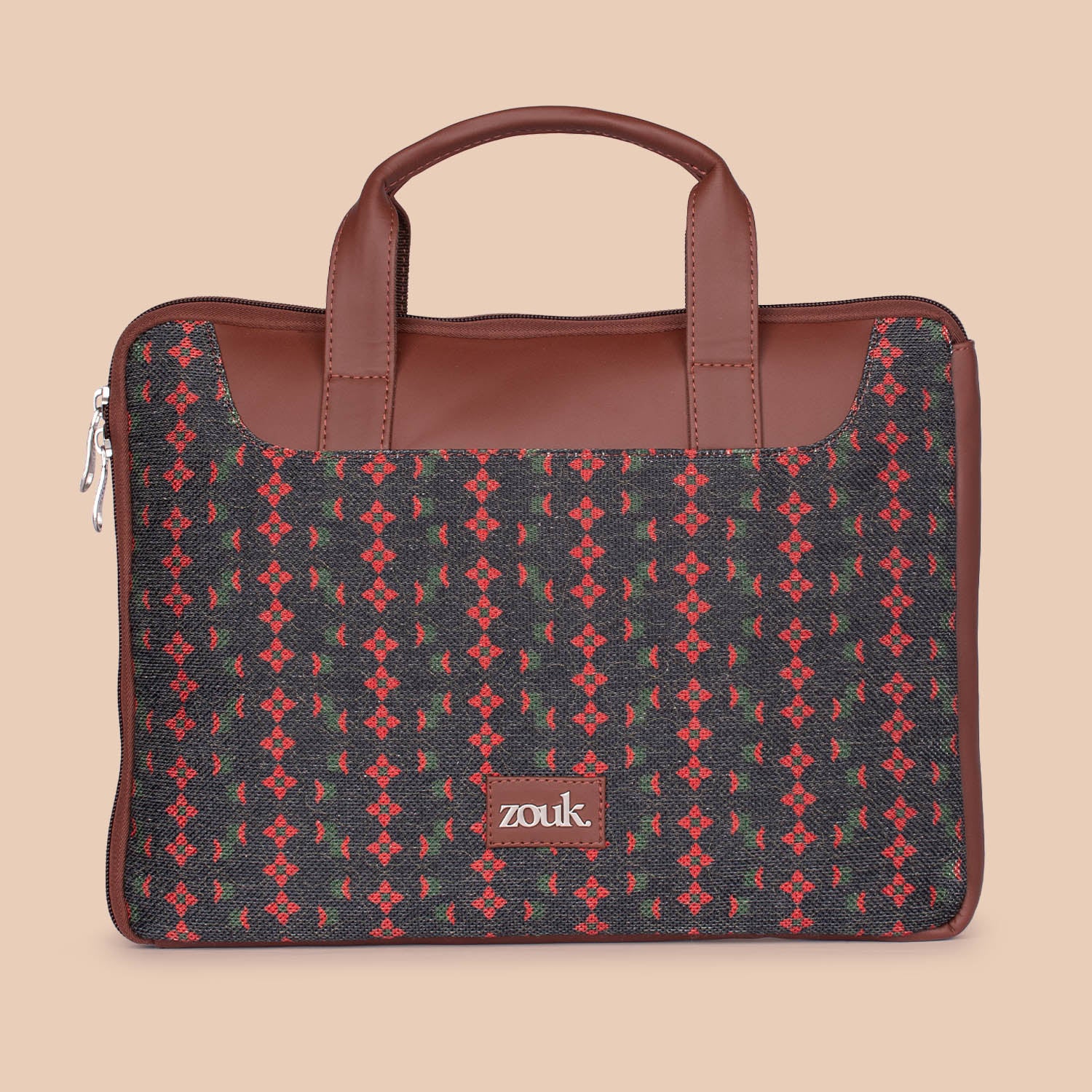 Shobha Niwas Lotus Motif L-Zippered Laptop Sleeve - Image 4