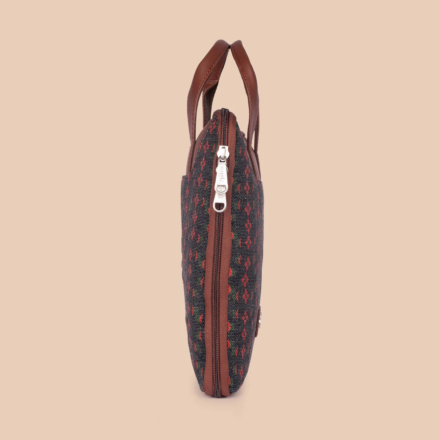 Shobha Niwas Lotus Motif L-Zippered Laptop Sleeve - Image 9