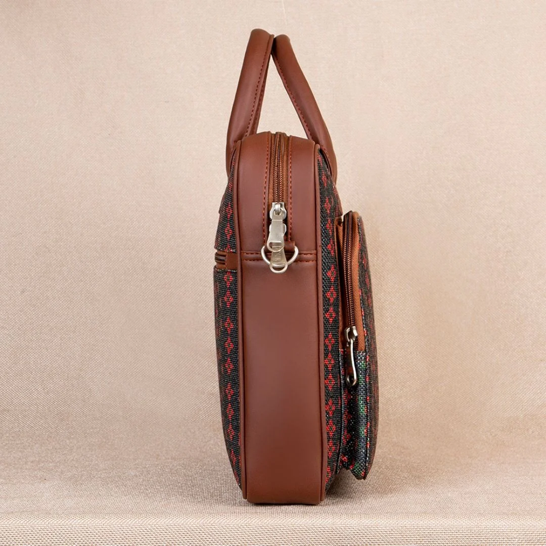 Shobha Niwas Lotus Motif Laptop Bag - Image 6