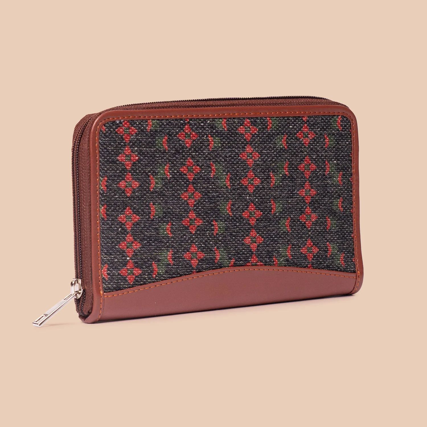 Shobha Niwas Lotus Motif- Office Bag & Chain Wallet Combo - Image 11